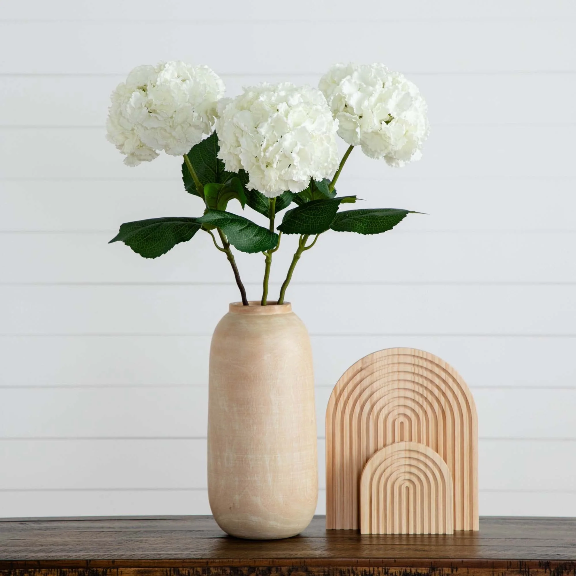 30" Artificial Hydrangea Flower Stems- Set of 3 - Image 16