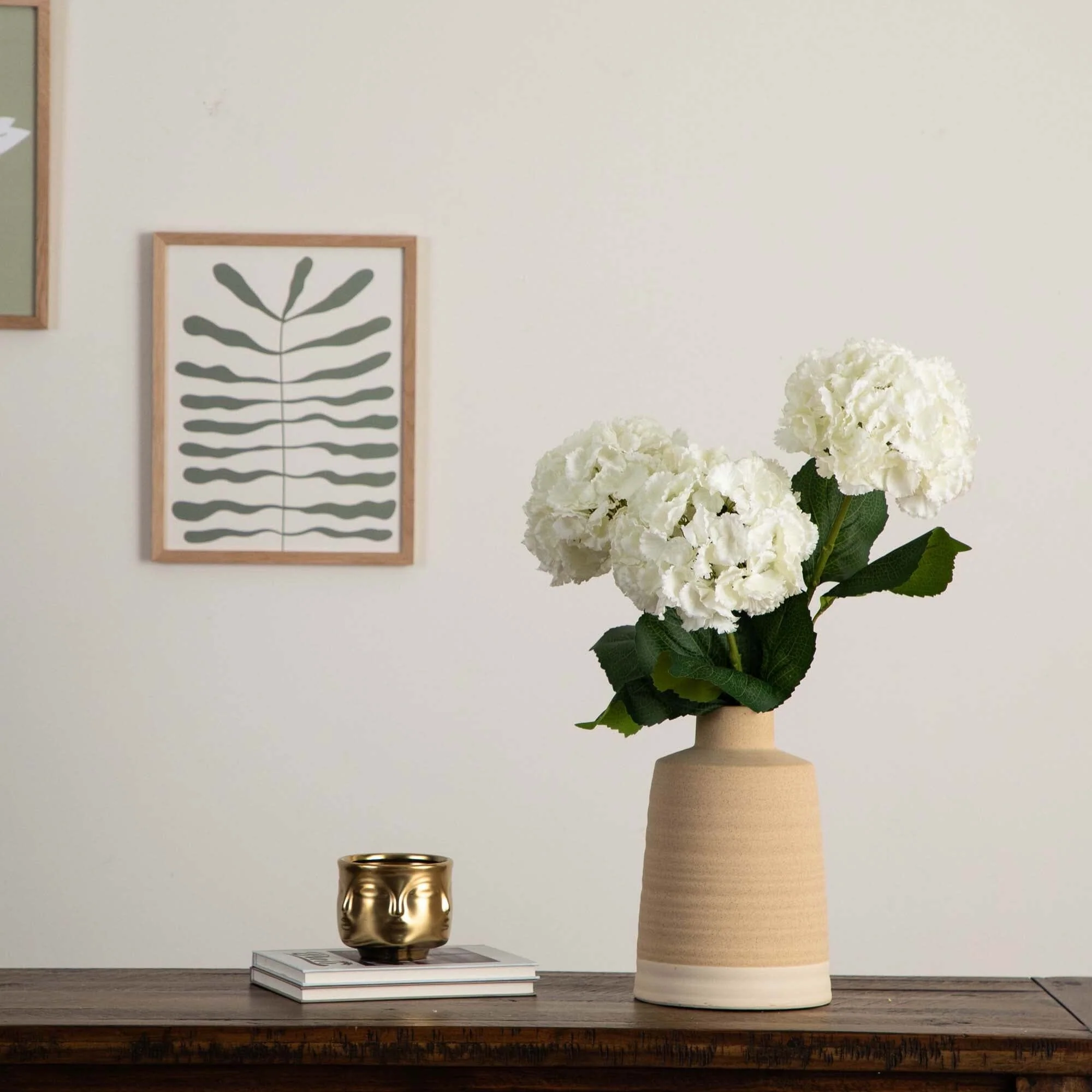 30" Artificial Hydrangea Flower Stems- Set of 3 - Image 17