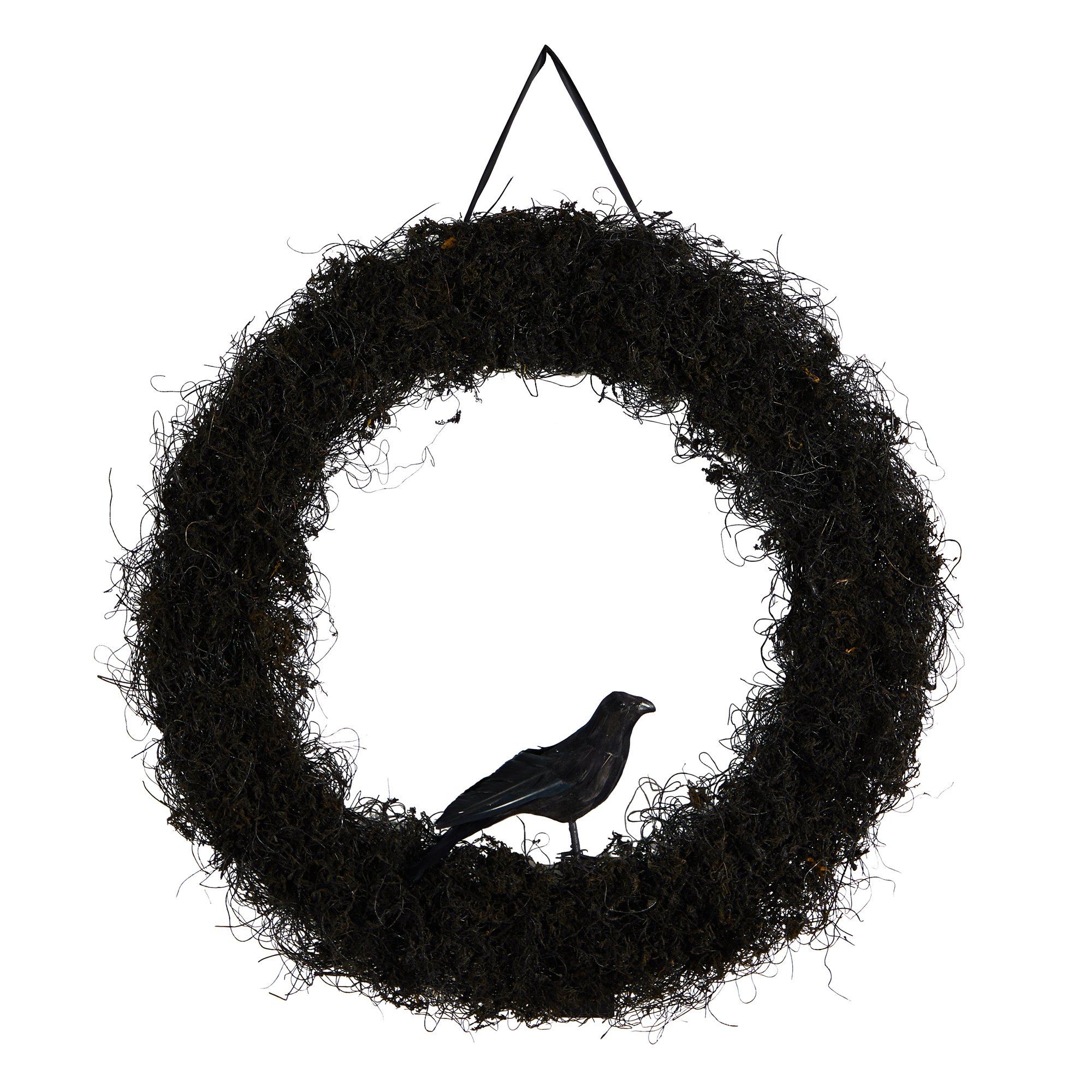 30” Halloween Black Raven Twig Wreath - Image 3