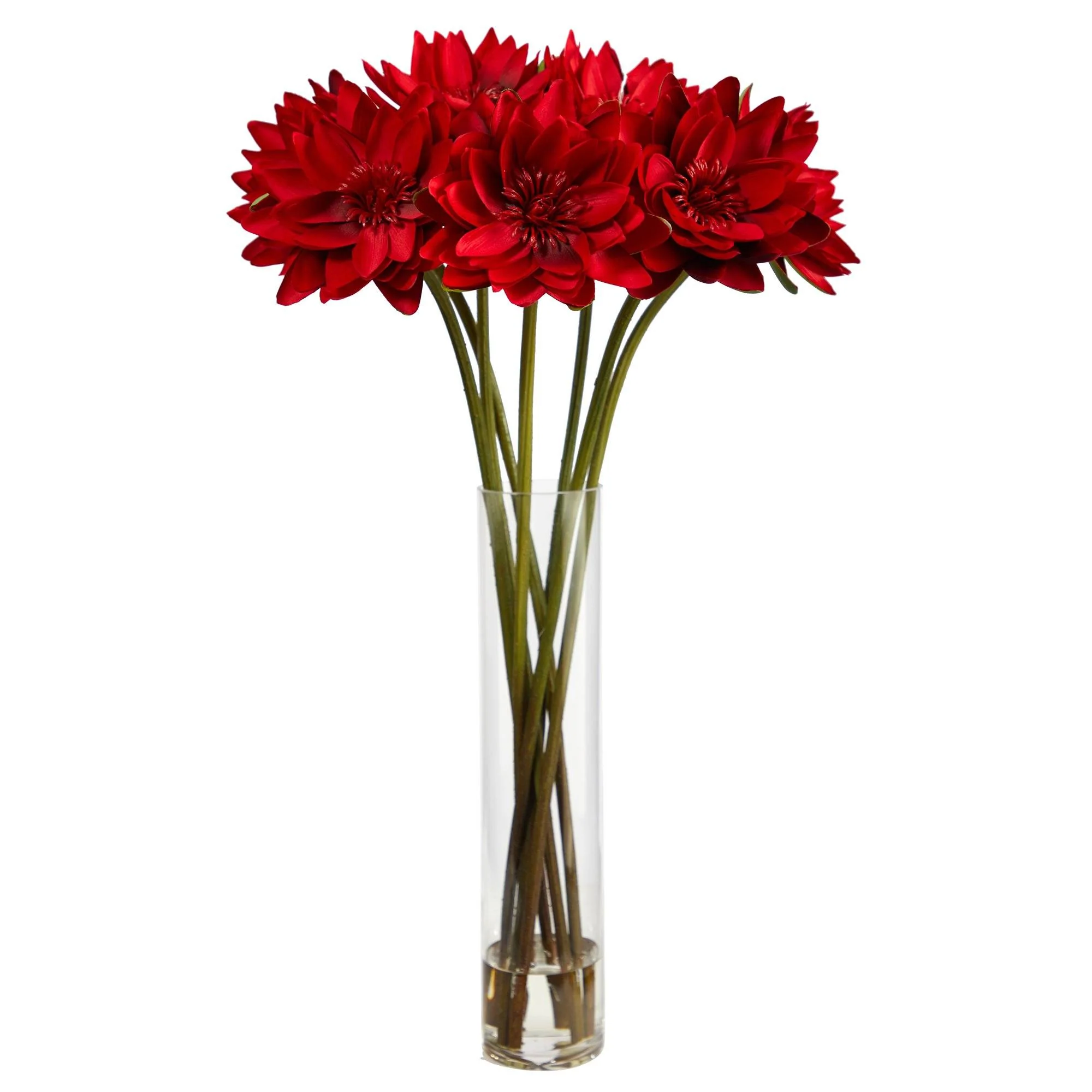 30” Lotus Artificial Arrangement in Cylinder Vase - Image 9