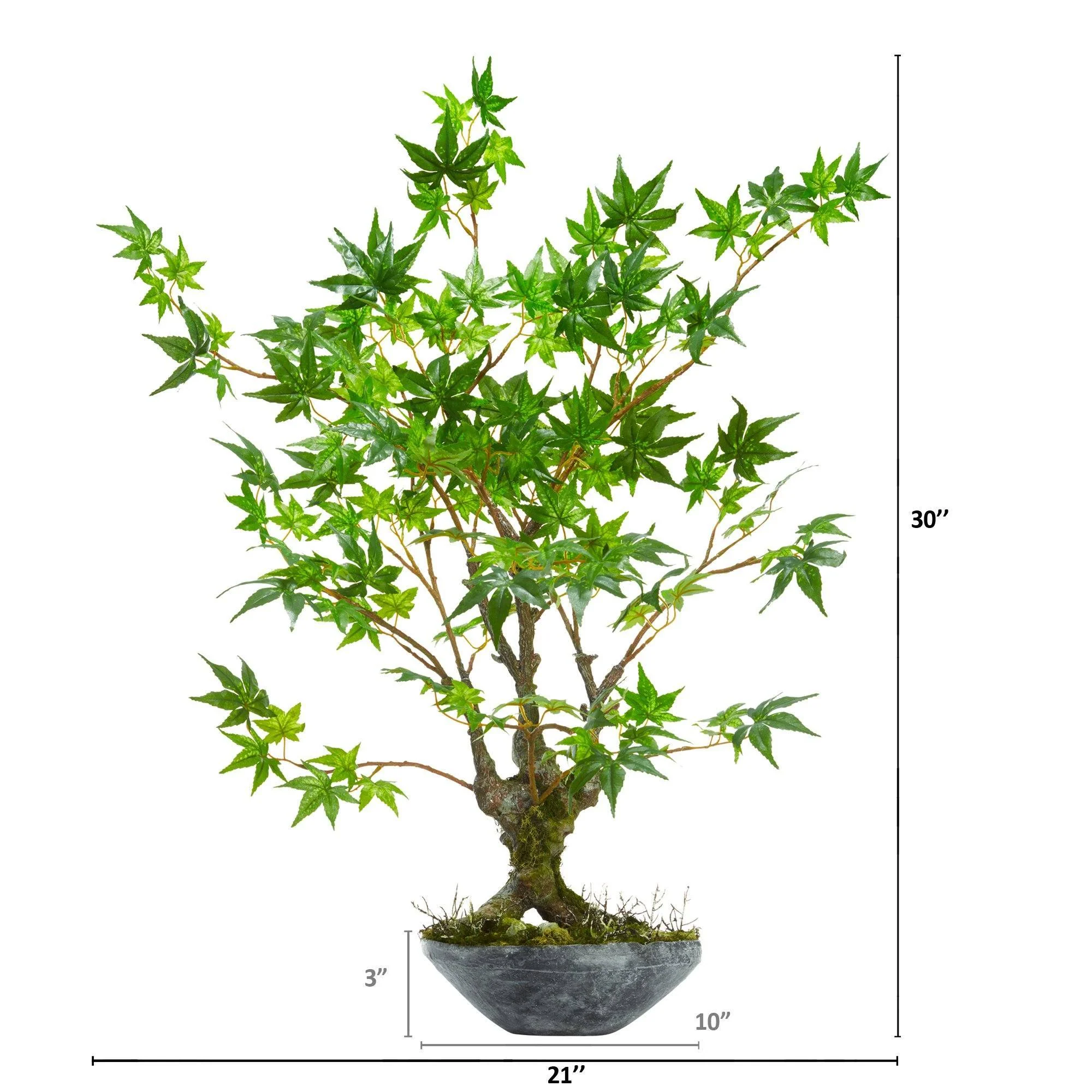30” Maple Bonsai Artificial Tree in Planter - Image 2