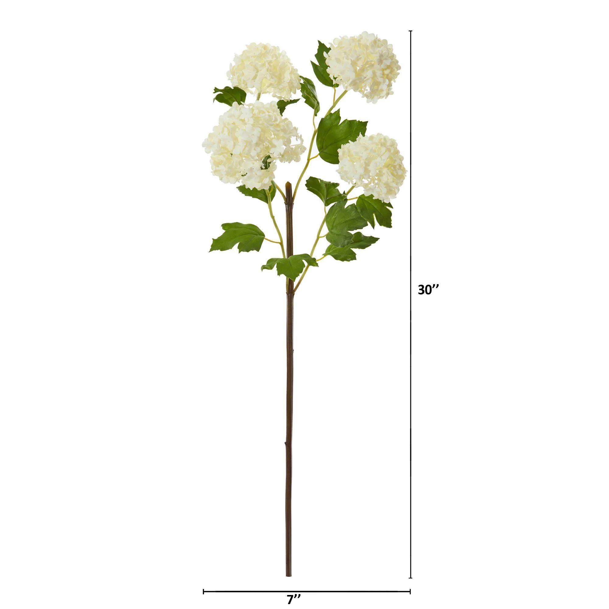 30” Snowball Hydrangea Artificial Flower (Set of 3) - Image 3