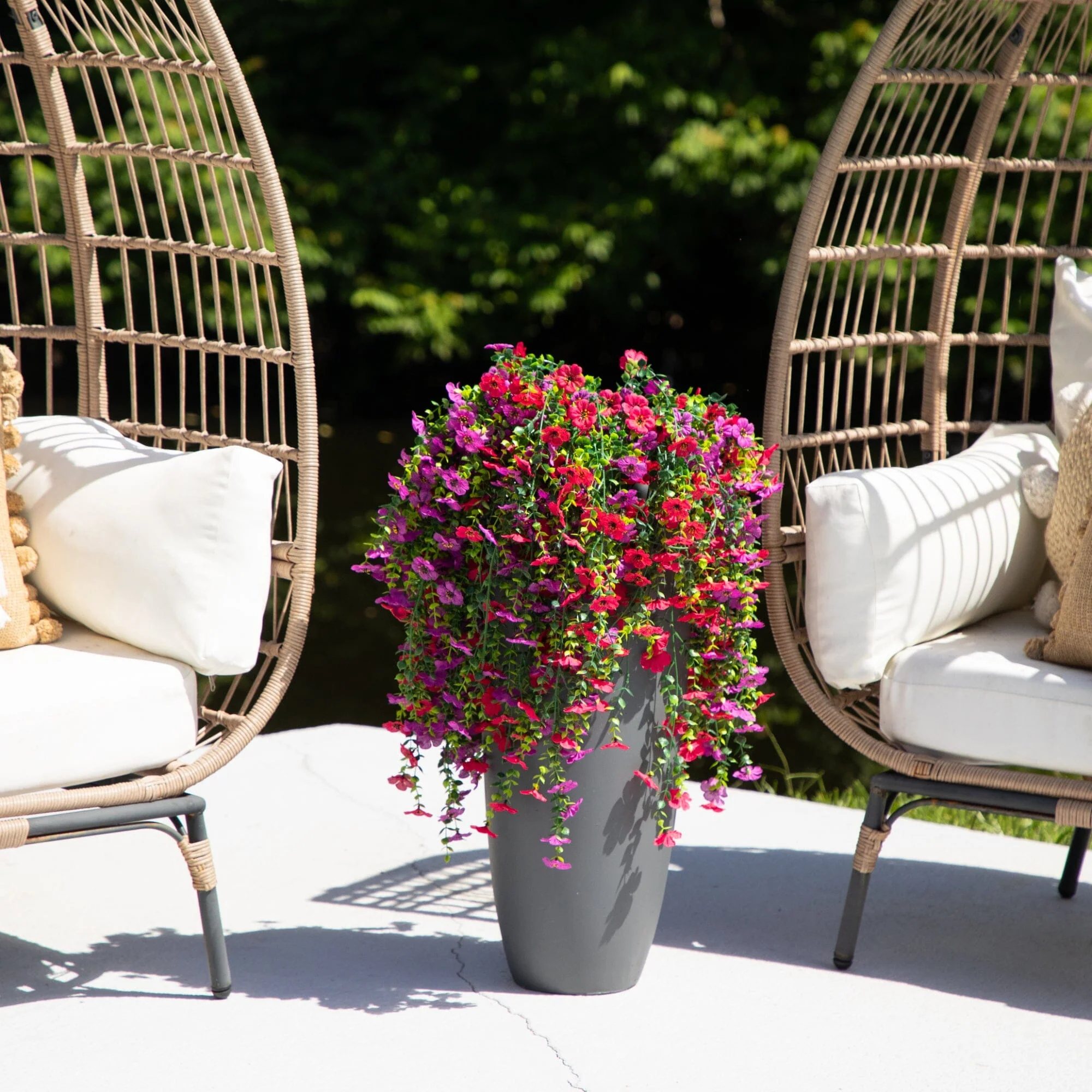 30" UV Resistant Artificial Daisy Hanging Plant (Indoor/Outdoor) - Set of 6 - Image 16