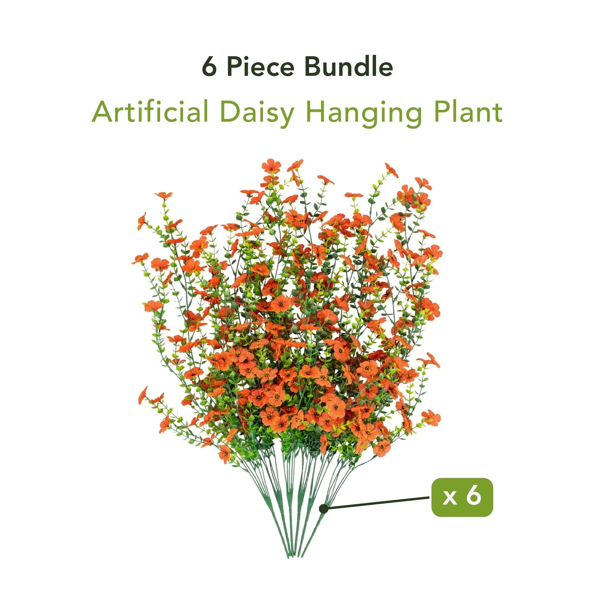 30" UV Resistant Artificial Daisy Hanging Plant (Indoor/Outdoor) - Set of 6 - Image 47