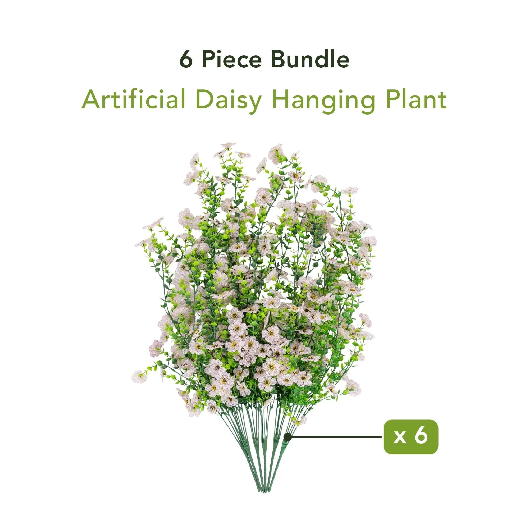 30" UV Resistant Artificial Daisy Hanging Plant (Indoor/Outdoor) - Set of 6 - Image 84