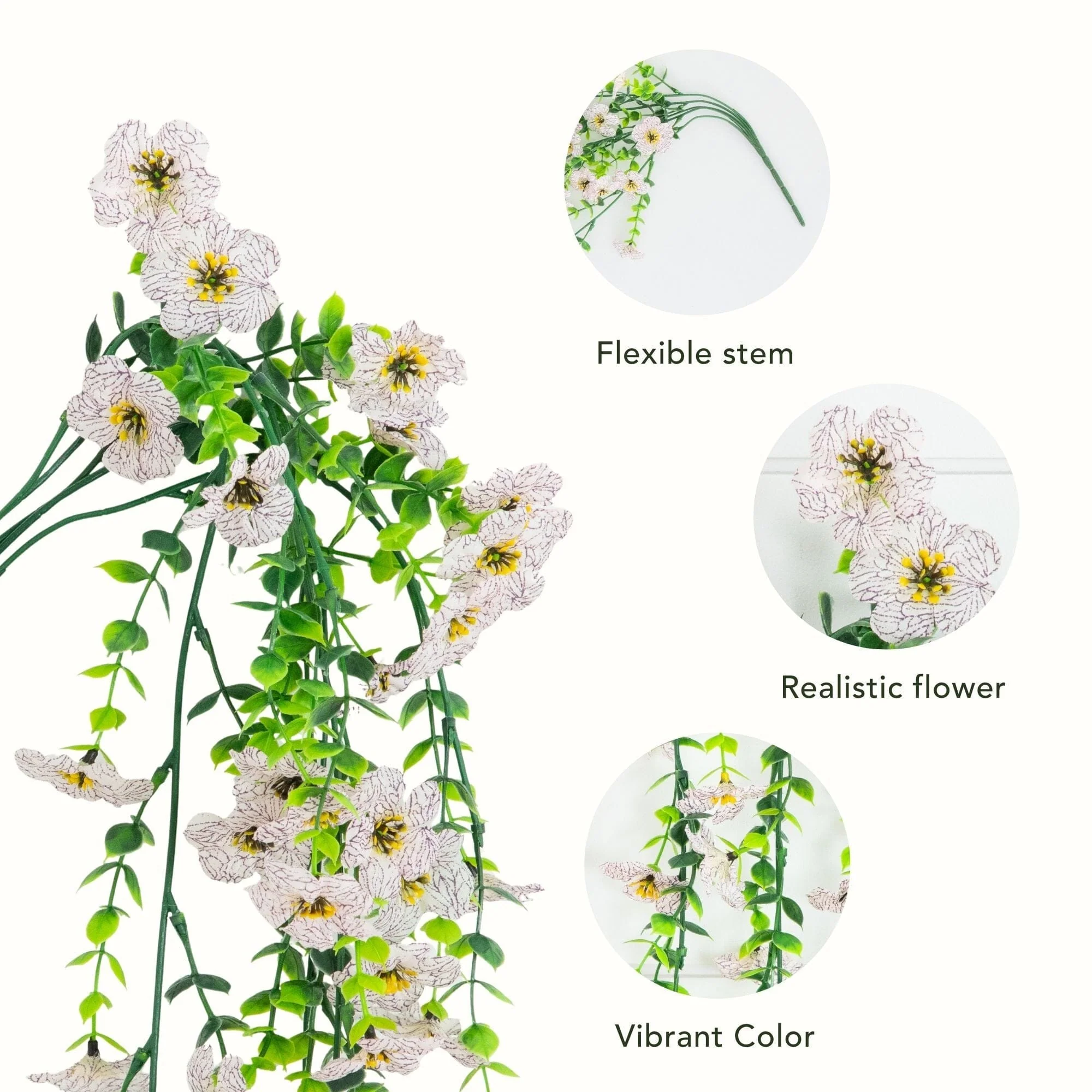 30" UV Resistant Artificial Daisy Hanging Plant (Indoor/Outdoor) - Set of 6 - Image 85