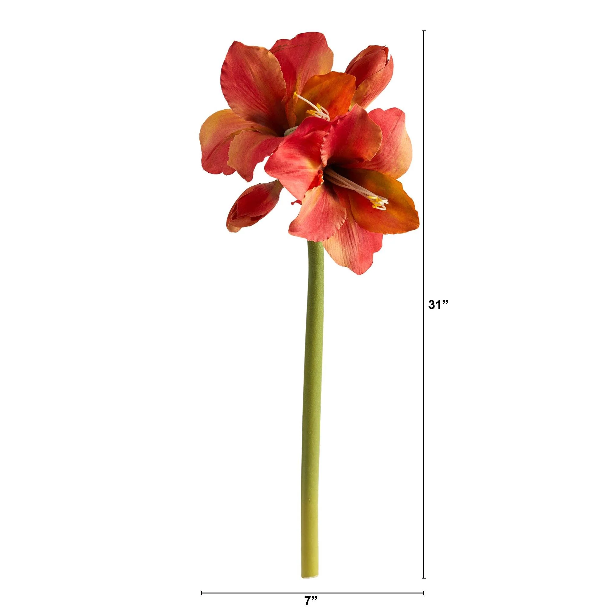 31” Artificial Amaryllis Faux Flower (Set of 3) - Image 2