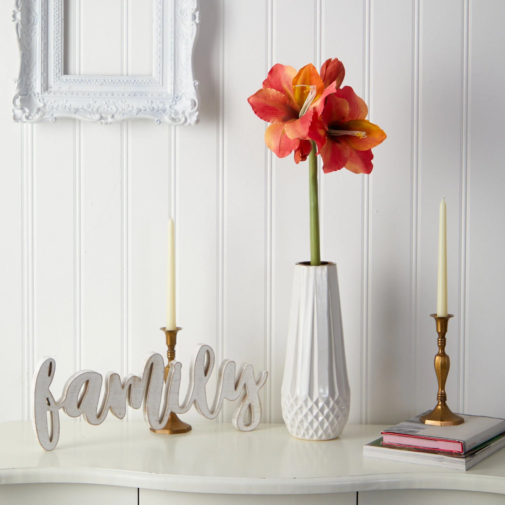 31” Artificial Amaryllis Faux Flower (Set of 3) - Image 3