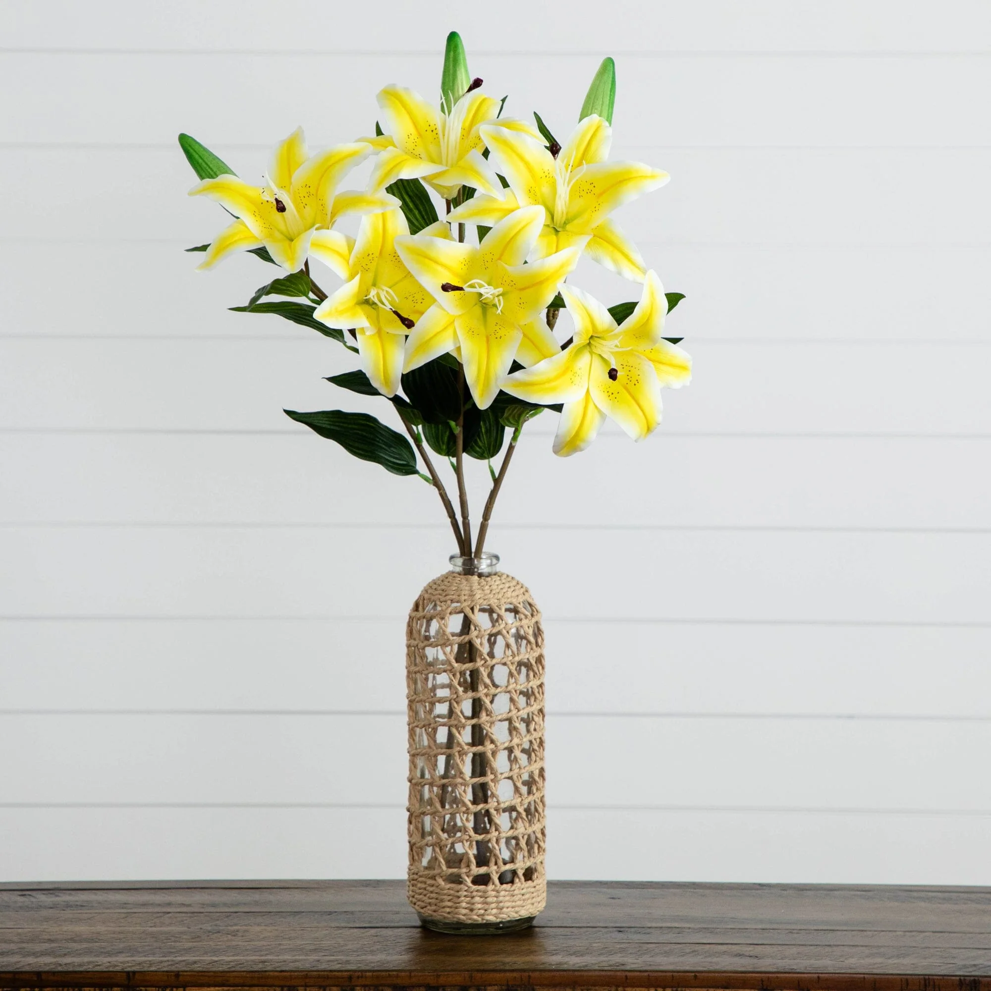 31" Artificial Lily Flower Stems - Set of 3 - Image 3