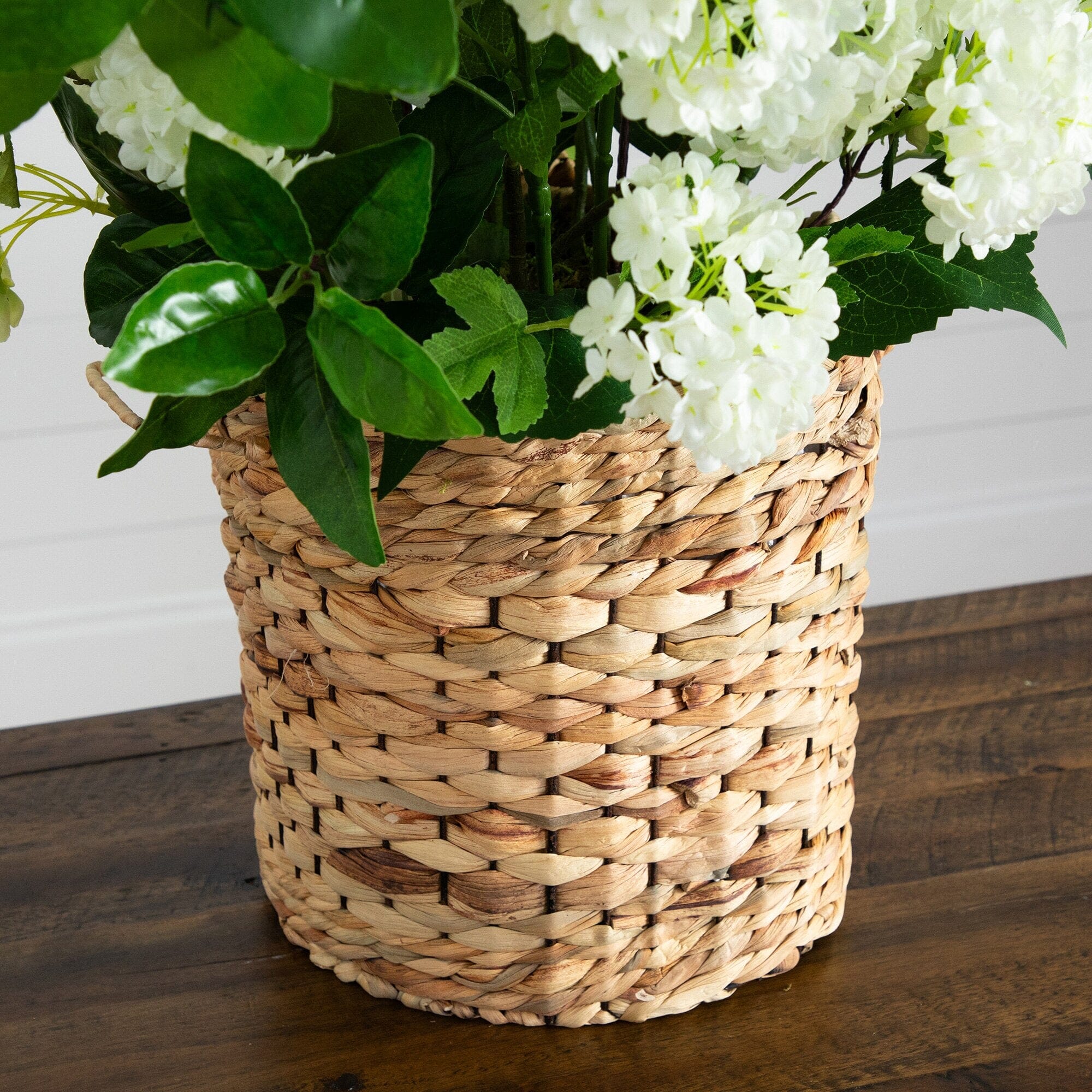 31” Artificial Mixed Flower Arrangement in Hyacinth Weave Basket - Image 4