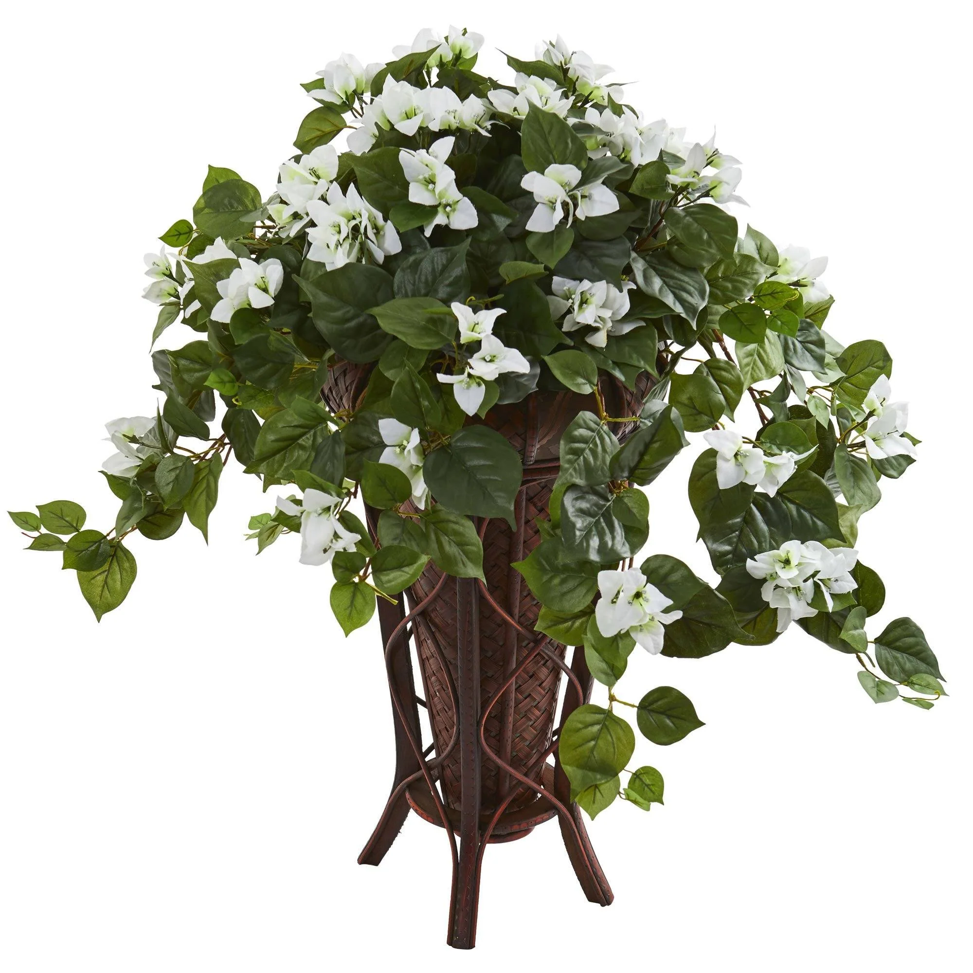 Bougainvillea Artificial Plant in Stand Planter - Image 2