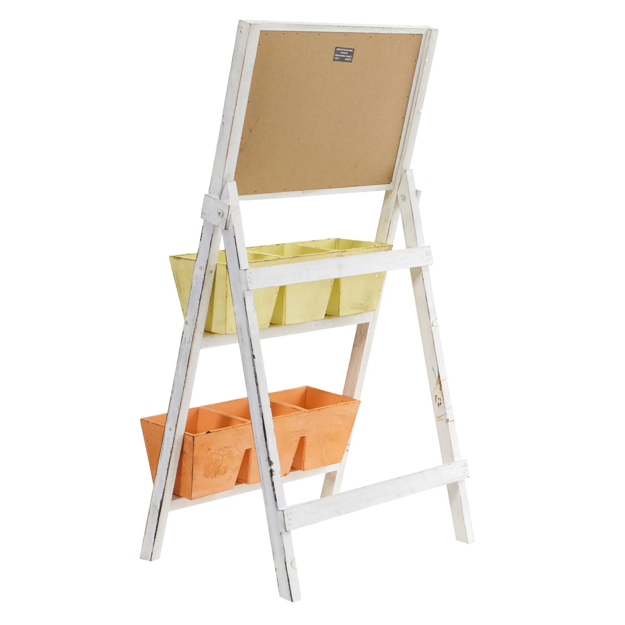 31” Farmhouse Multipurpose Bin and Chalkboard Stand - Image 4
