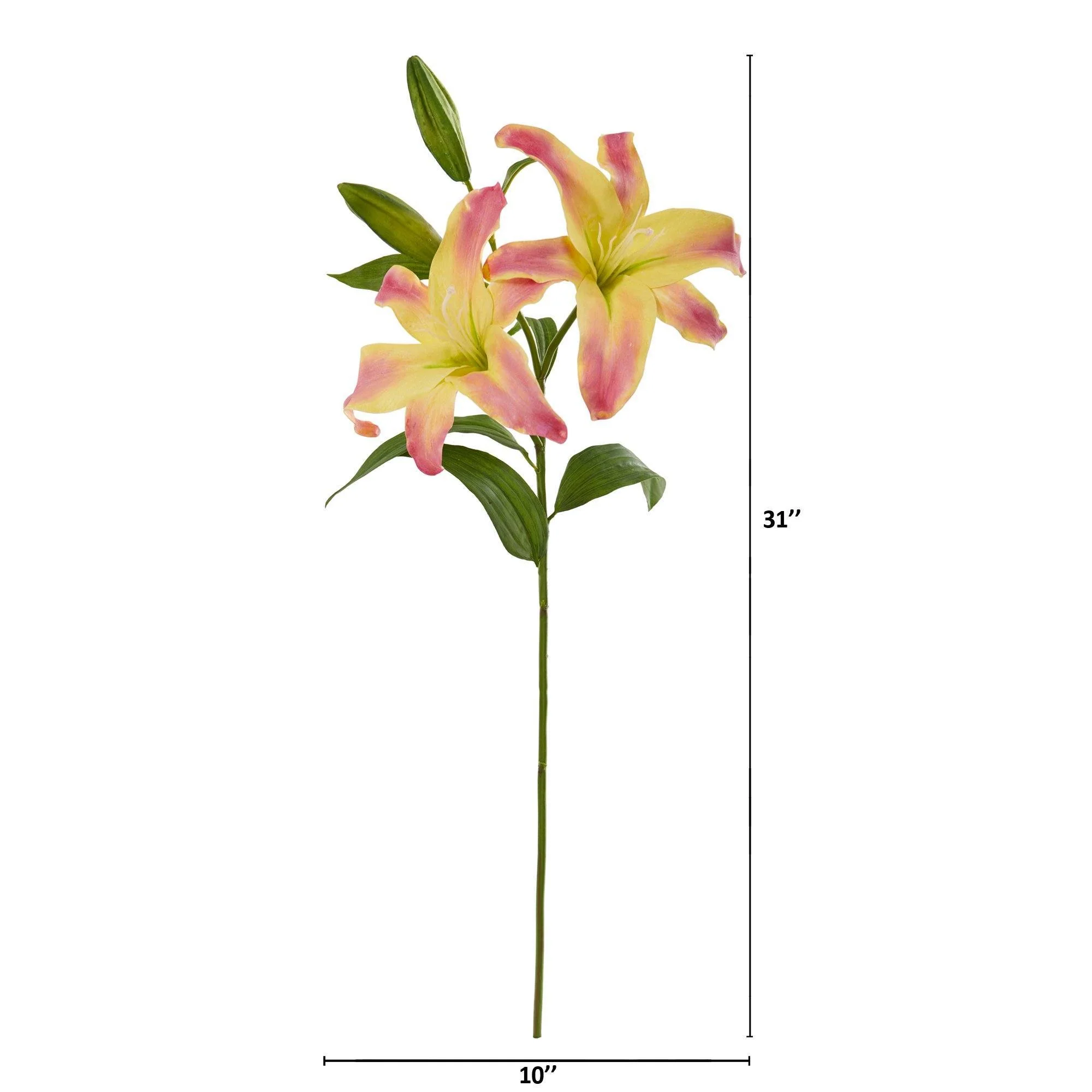 31” Rubrum Lily Artificial Flower (Set of 3) - Image 2