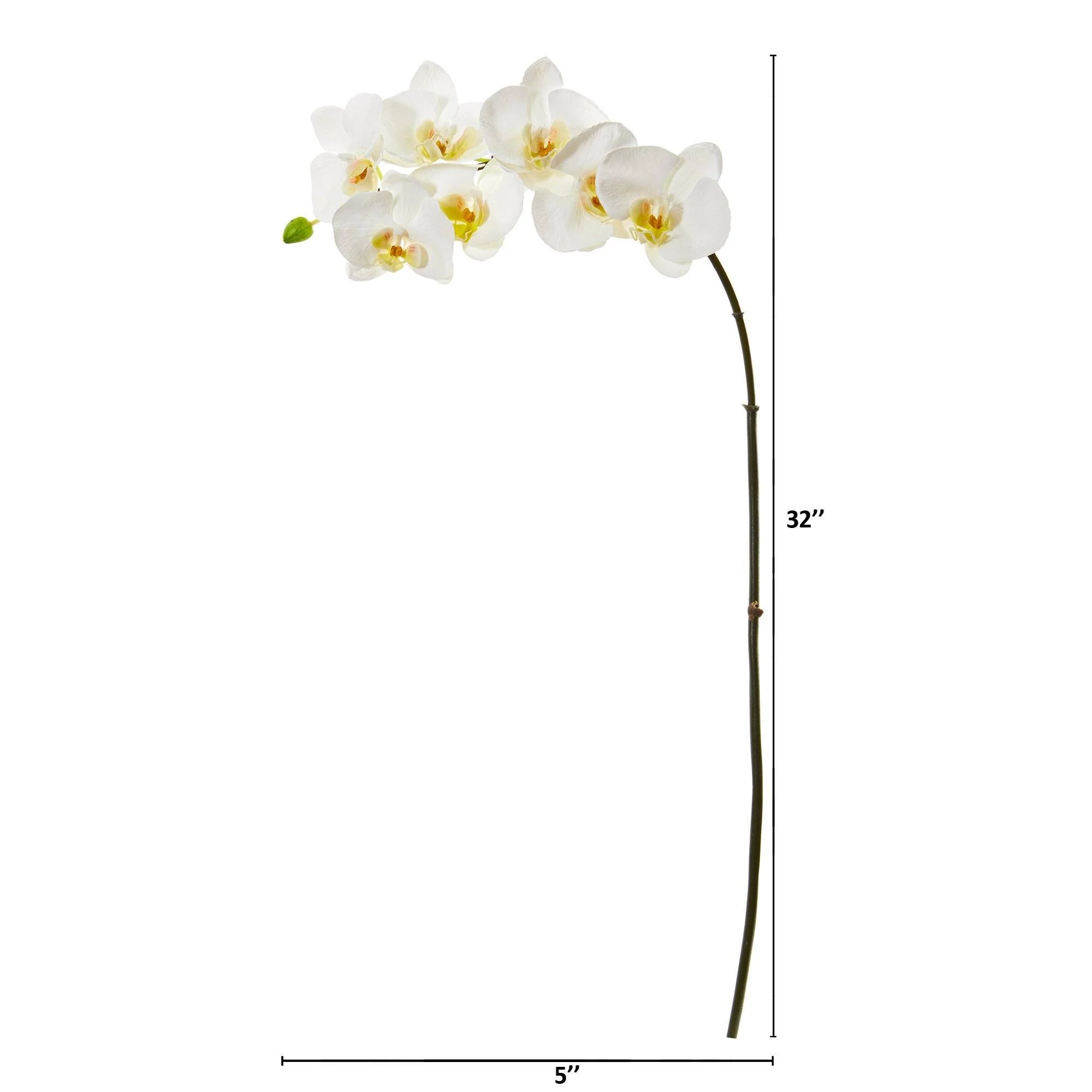 32” Phalaenopsis Orchid Artificial Flower (Set of 6) - Image 2