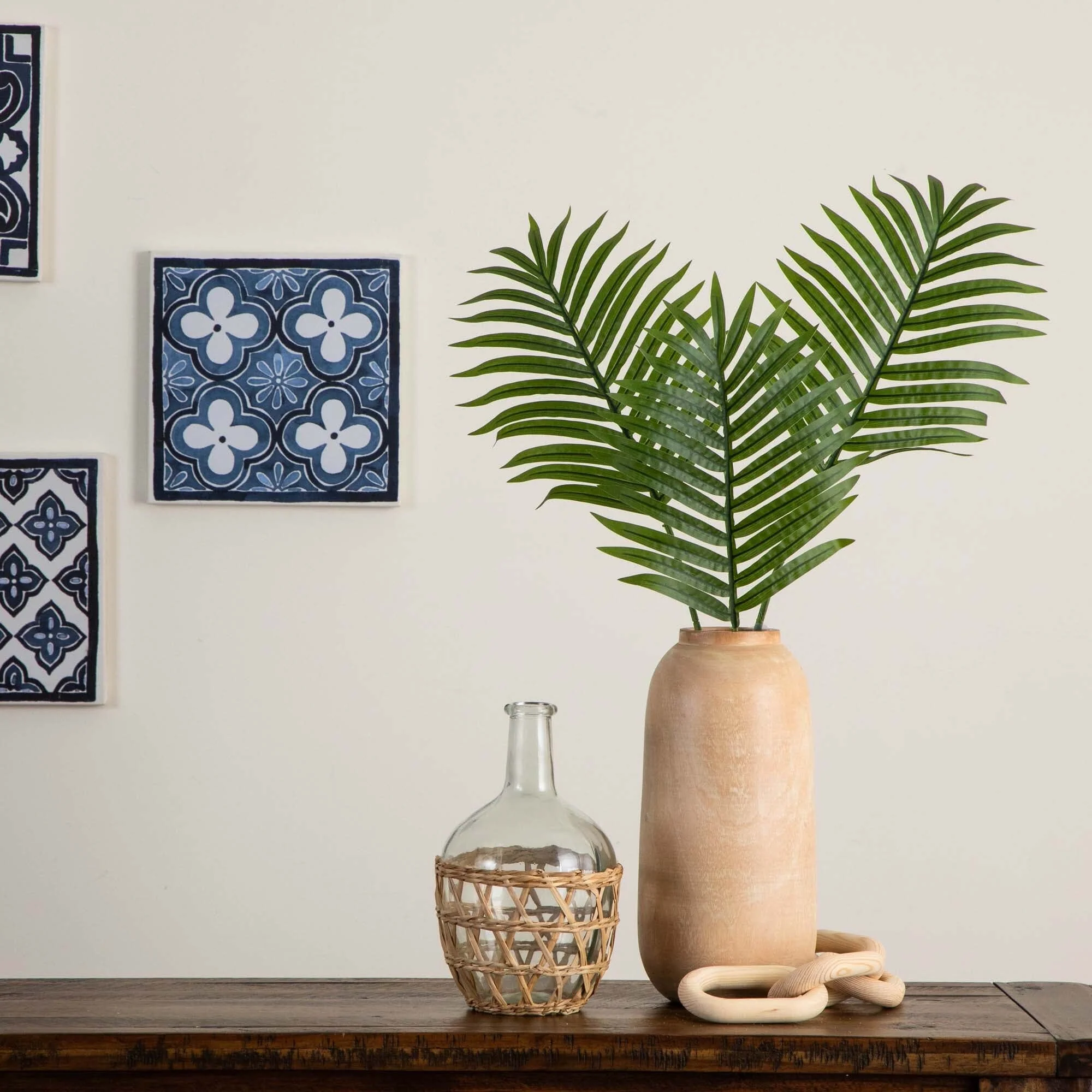 33" Artificial Palm Frond Stems - Set of 3 - Image 5
