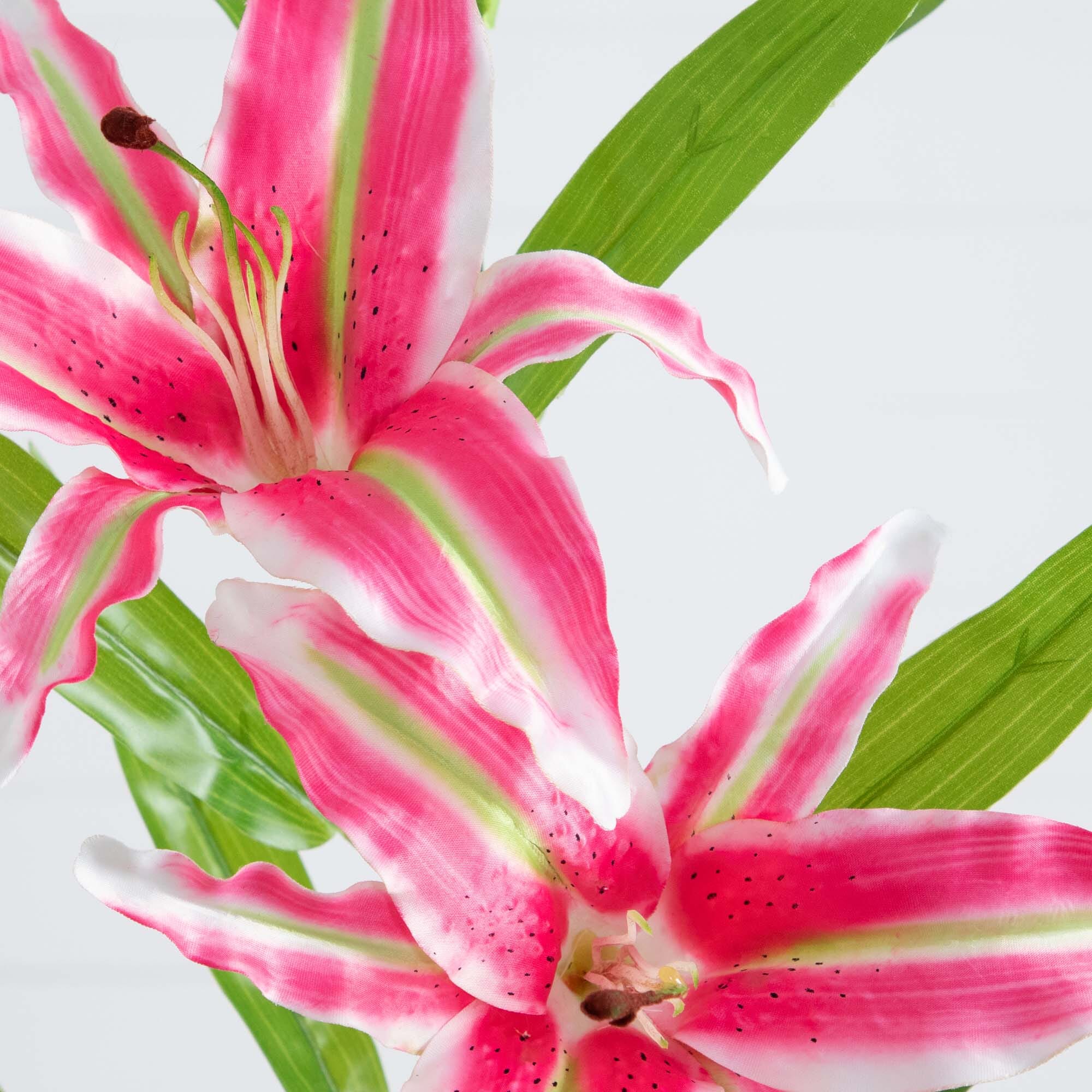 33" Artificial Stargazer Lily Flower - Set of 3 - Image 2