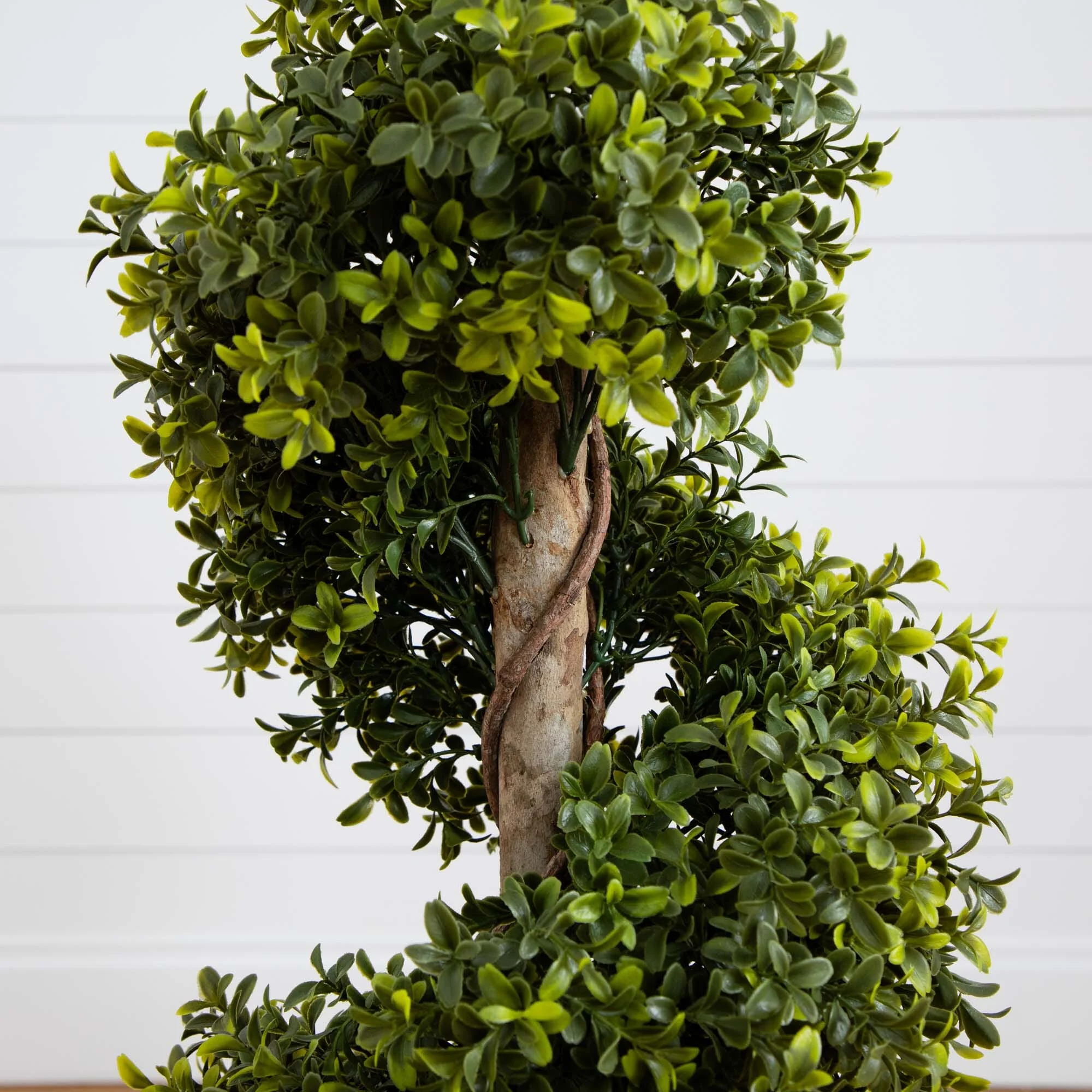 33” Boxwood Topiary Spiral Artificial Tree (Indoor/Outdoor) - Image 2