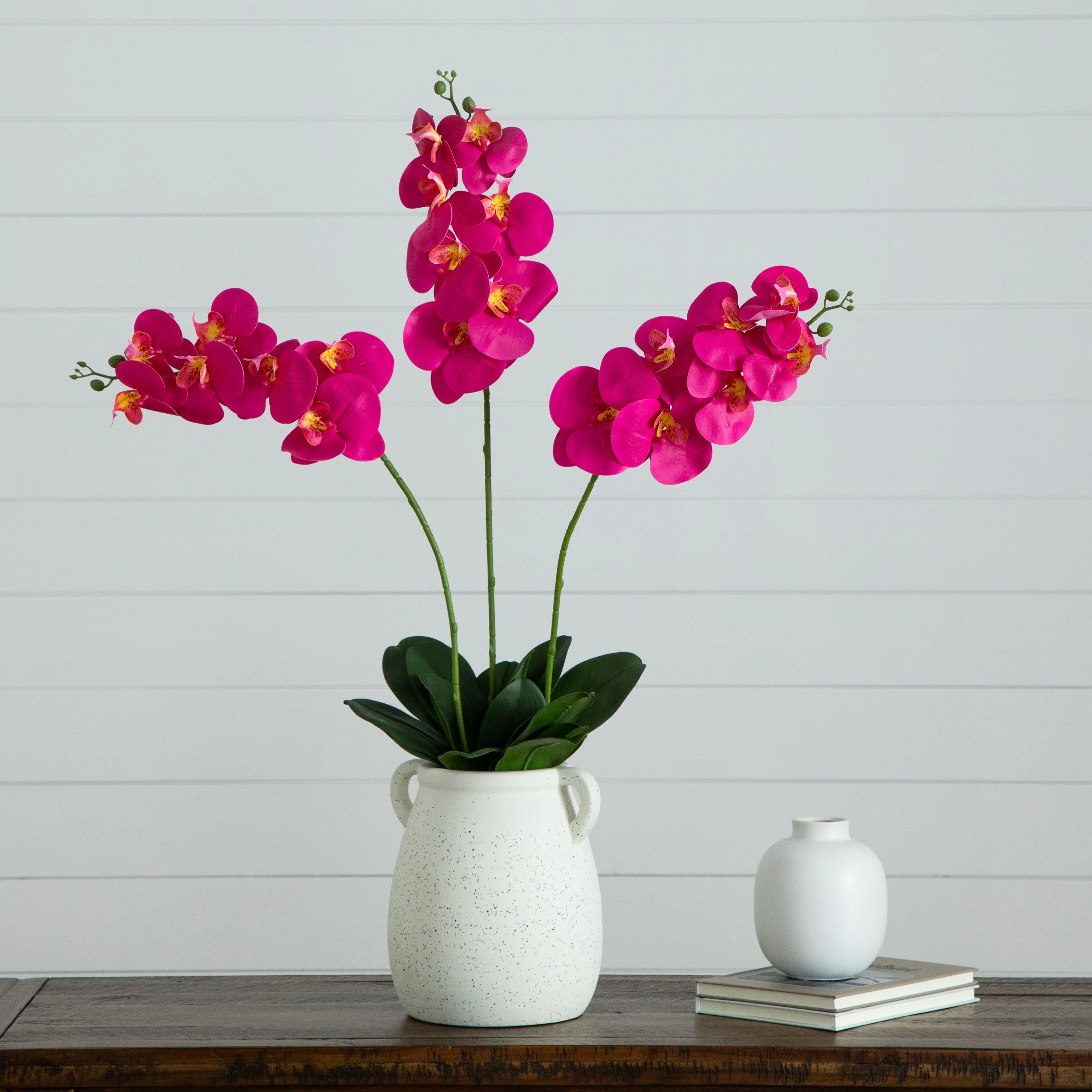 35" Artificial Orchid Flower Stems - Set of 3 - Image 3