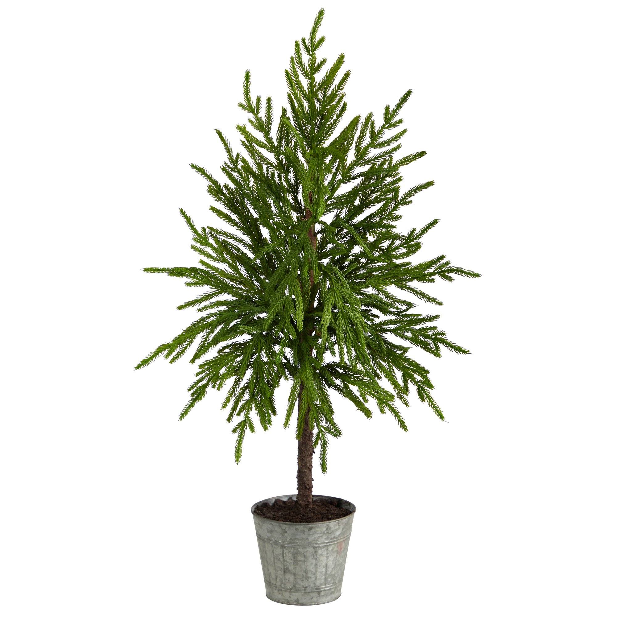 35” Christmas Artificial Tree in Decorative Planter