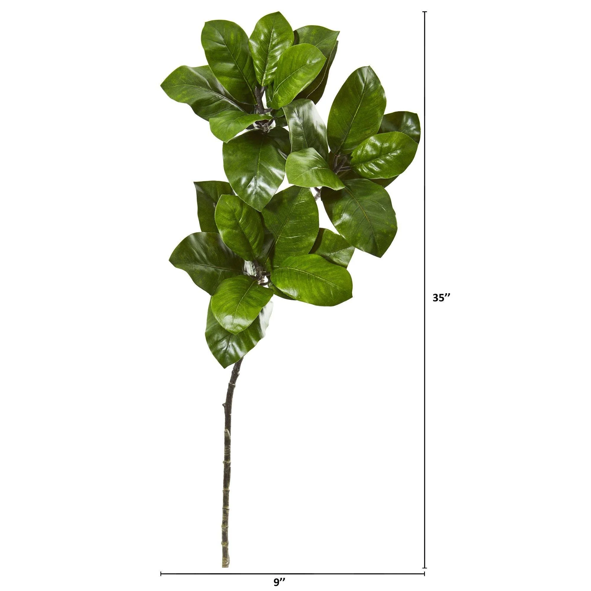 35” Magnolia Leaf Artificial Spray Plant (Set of 3) - Image 2