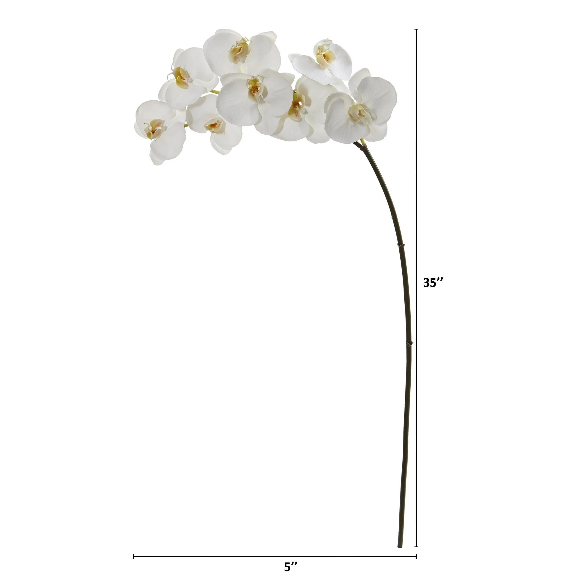 35” Phalaenopsis Orchid Artificial Flower (Set of 6) - Image 2