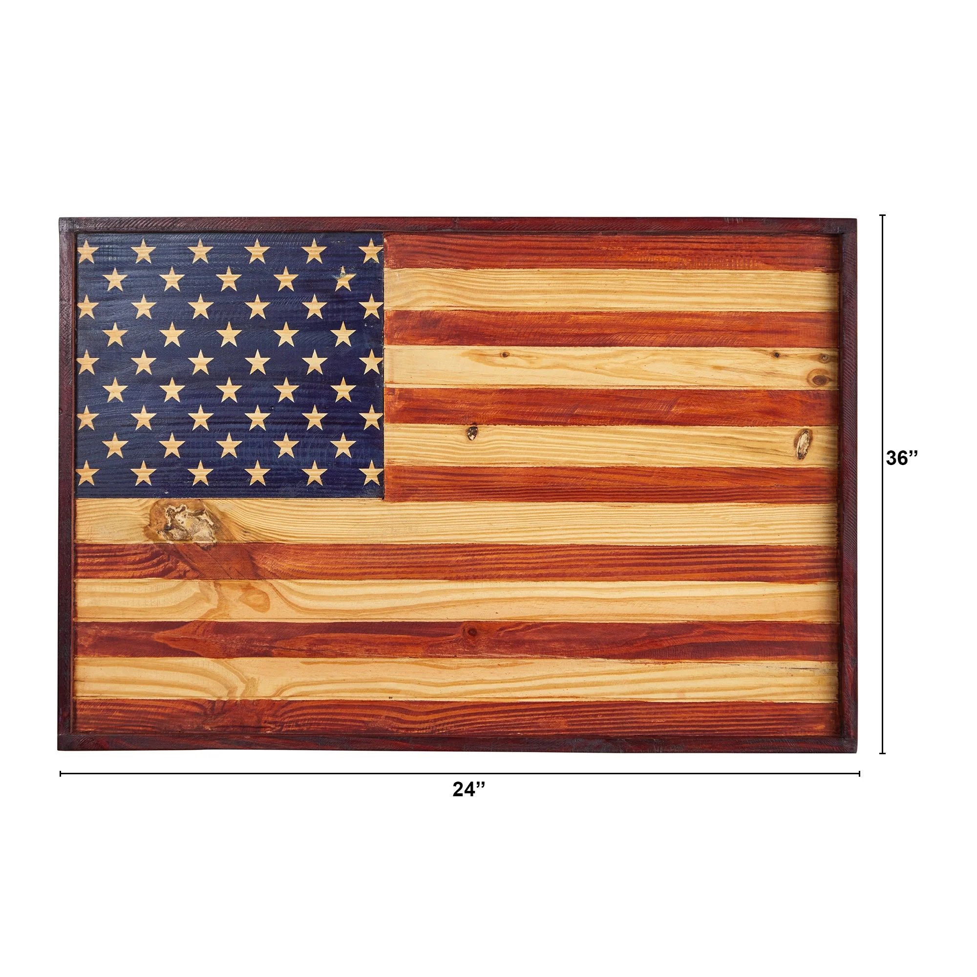 36” American Wood Flag Interior Wall Decor - Image 2