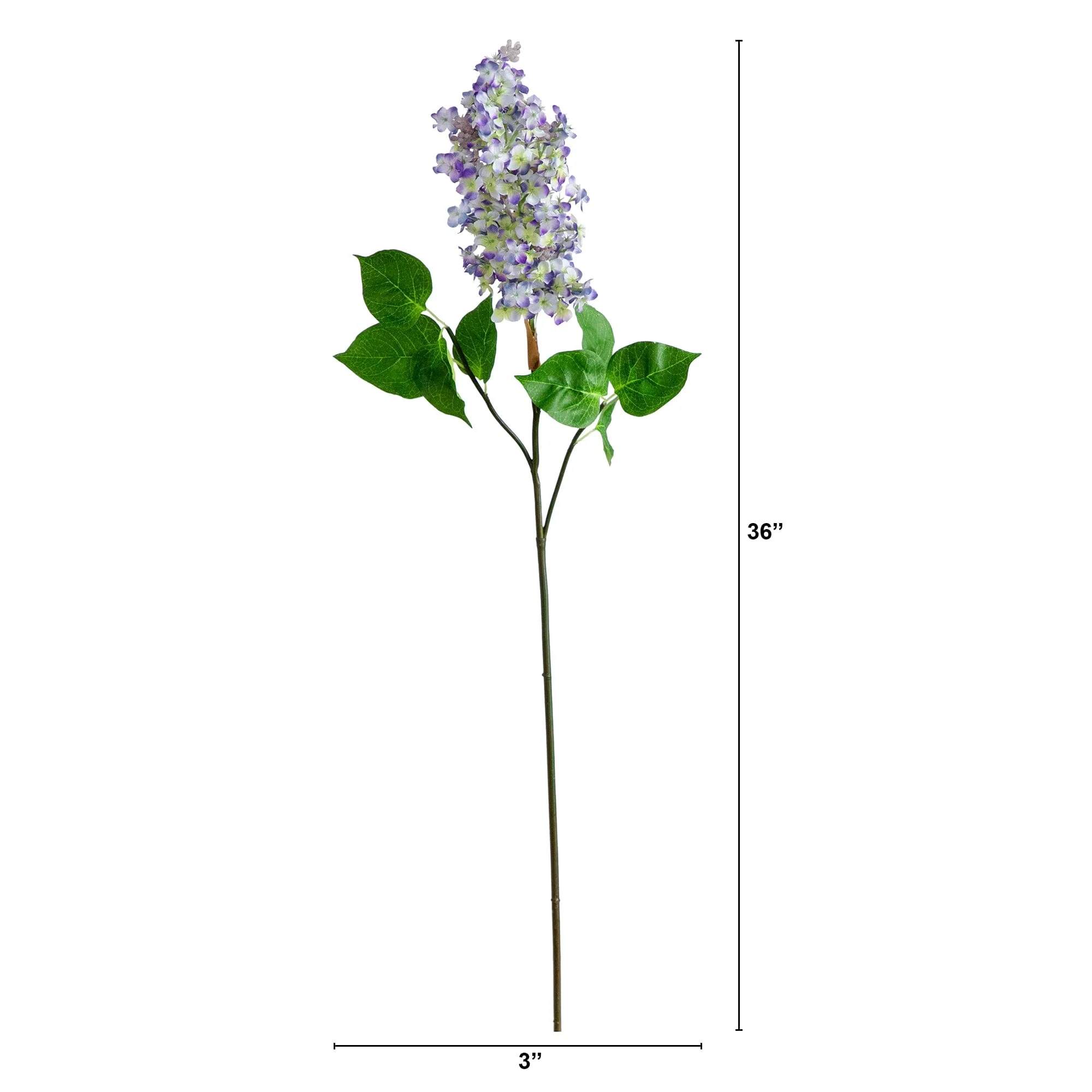 36" Artificial Lilac Flower Stems - Set of 3 - Image 10