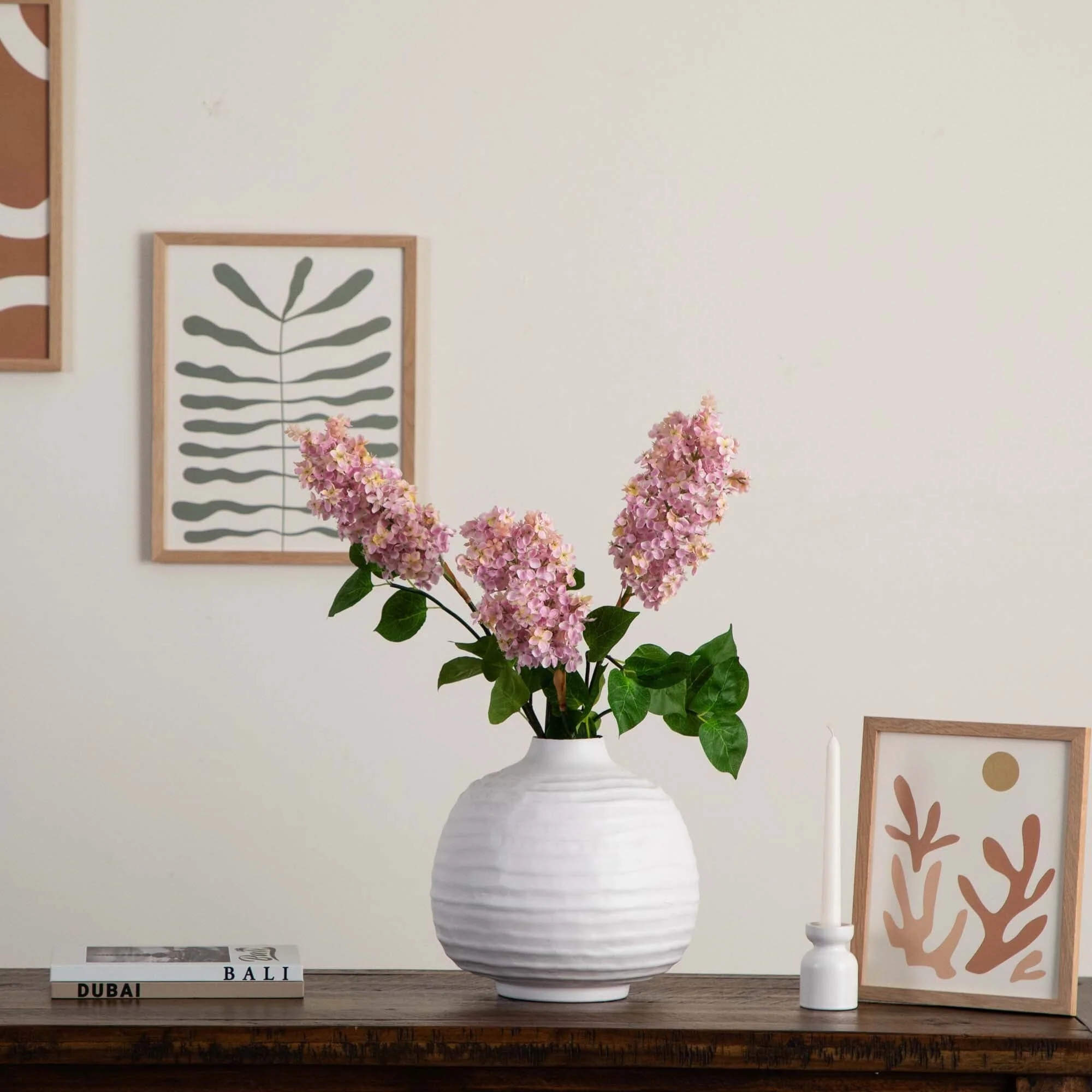 36" Artificial Lilac Flower Stems - Set of 3 - Image 4