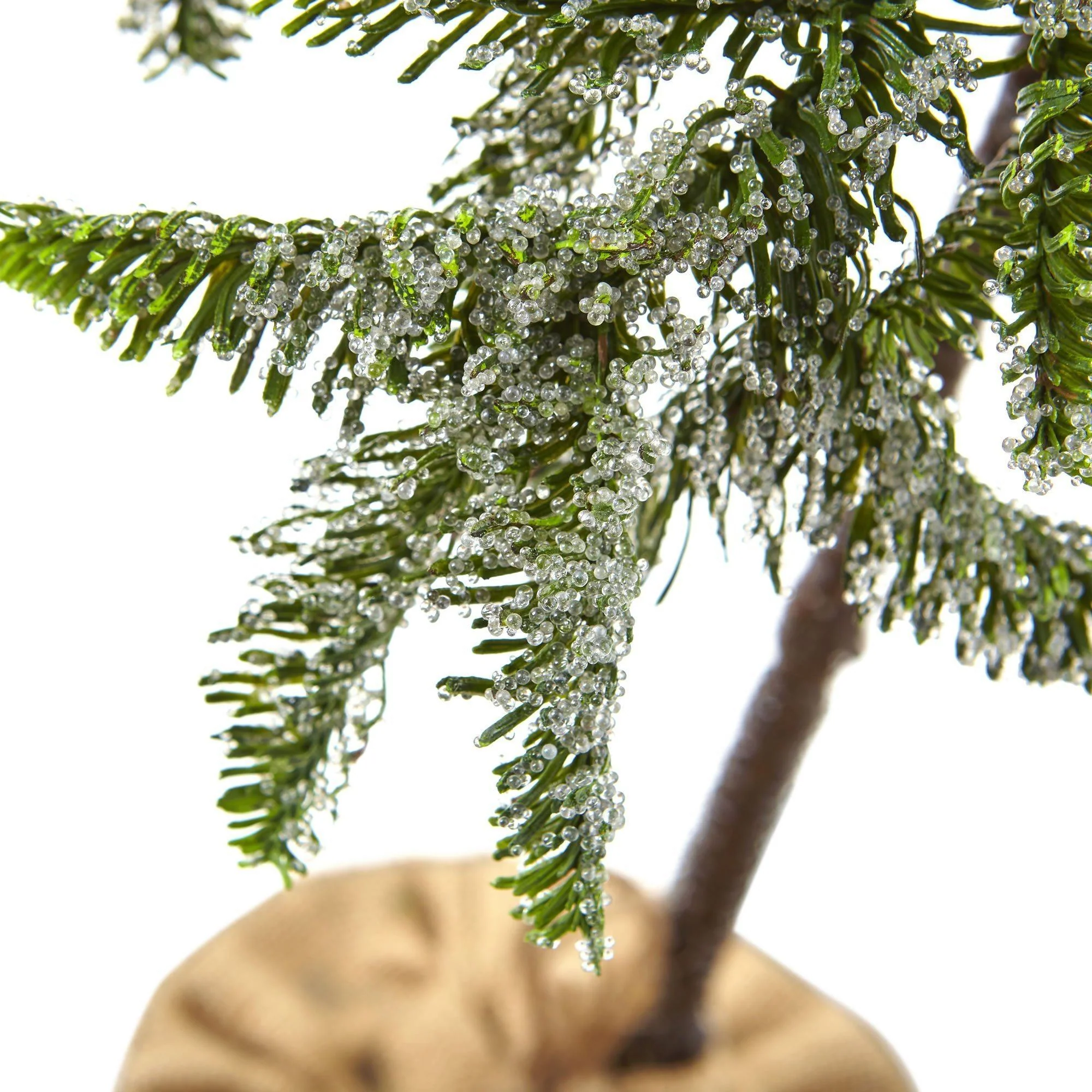 3’ Iced Pine Christmas Tree w/Burlap Base - Image 3