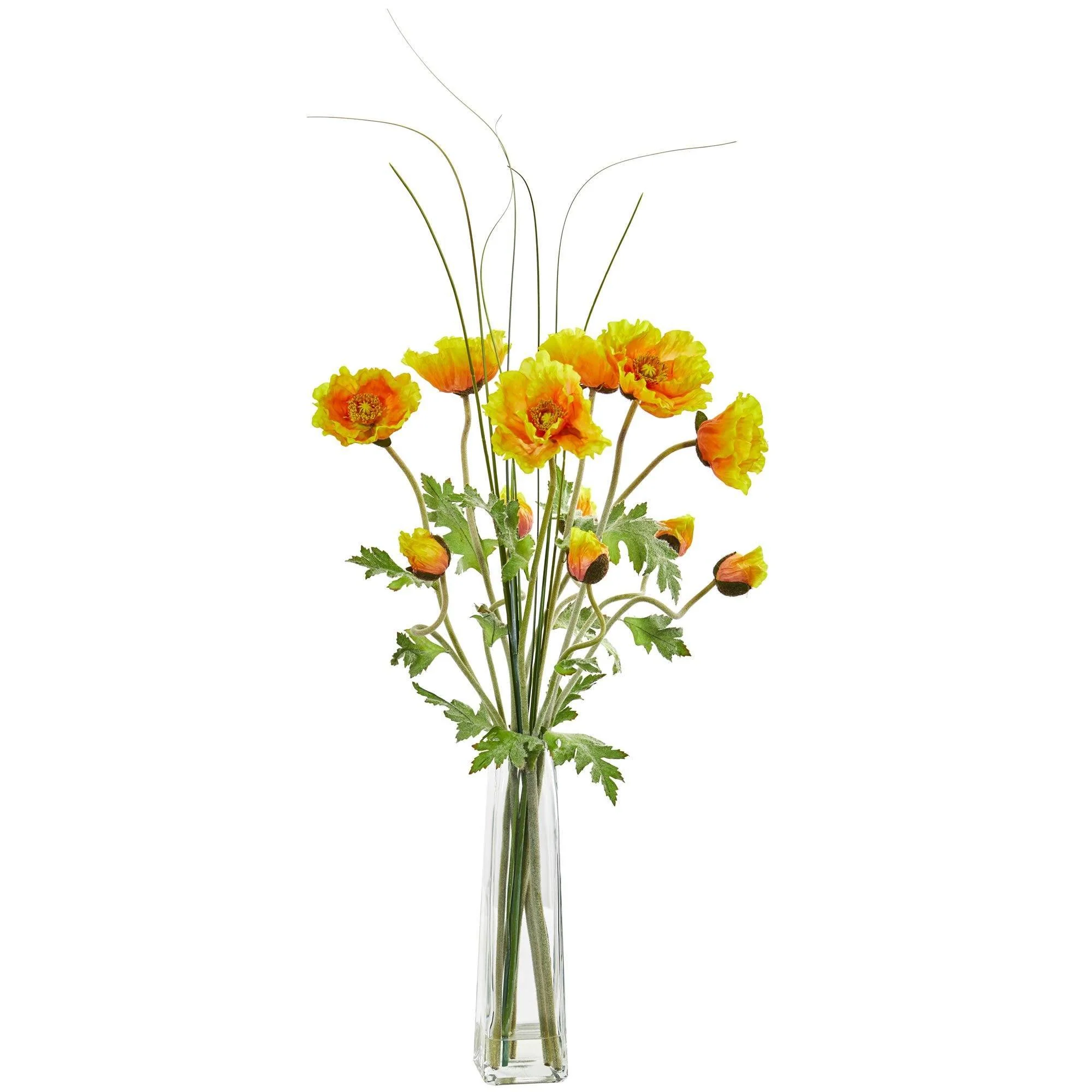 Poppy and Grass Artificial Arrangement - Image 3