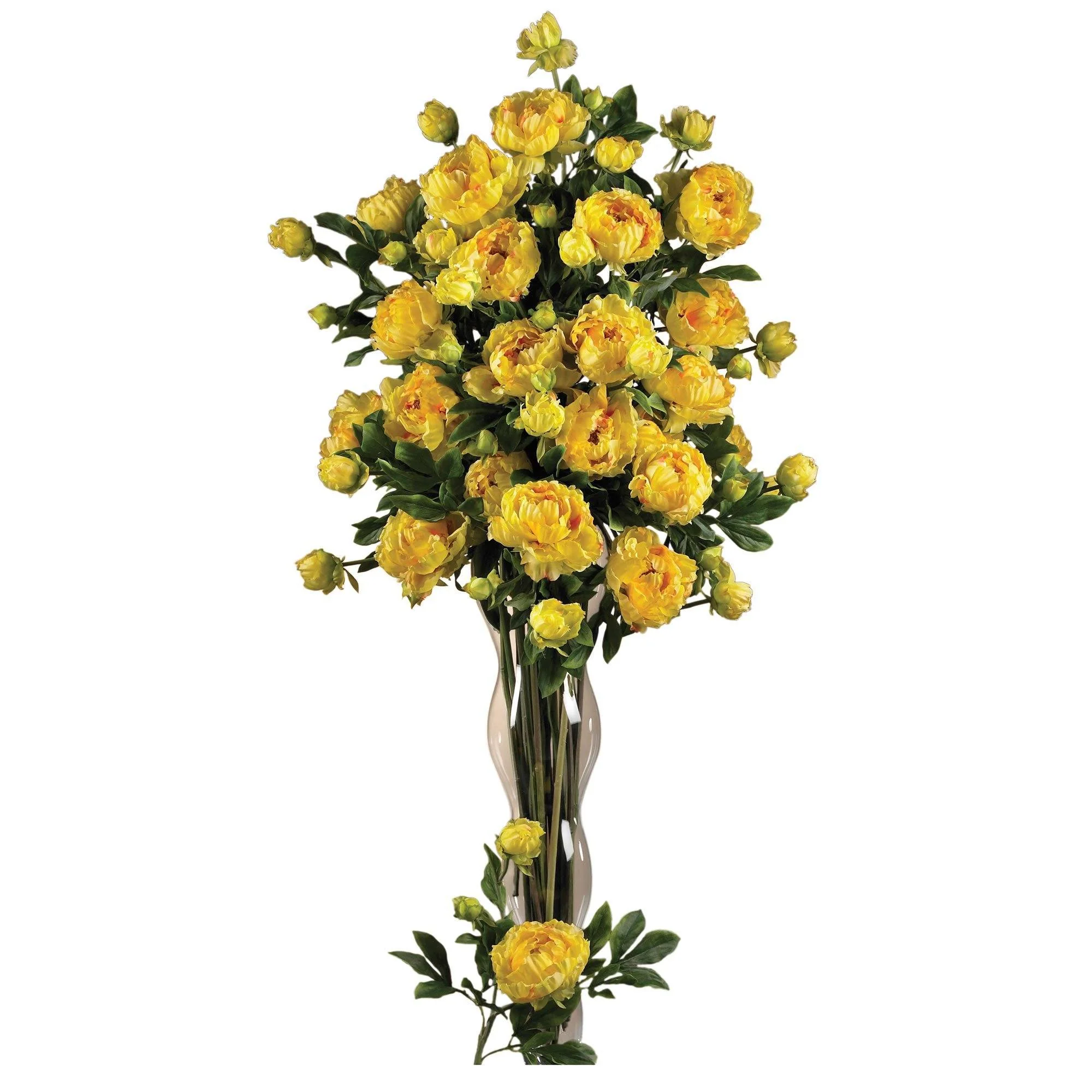 38.5" Peony w/Leaves Stem (Set of 12)" - Image 6