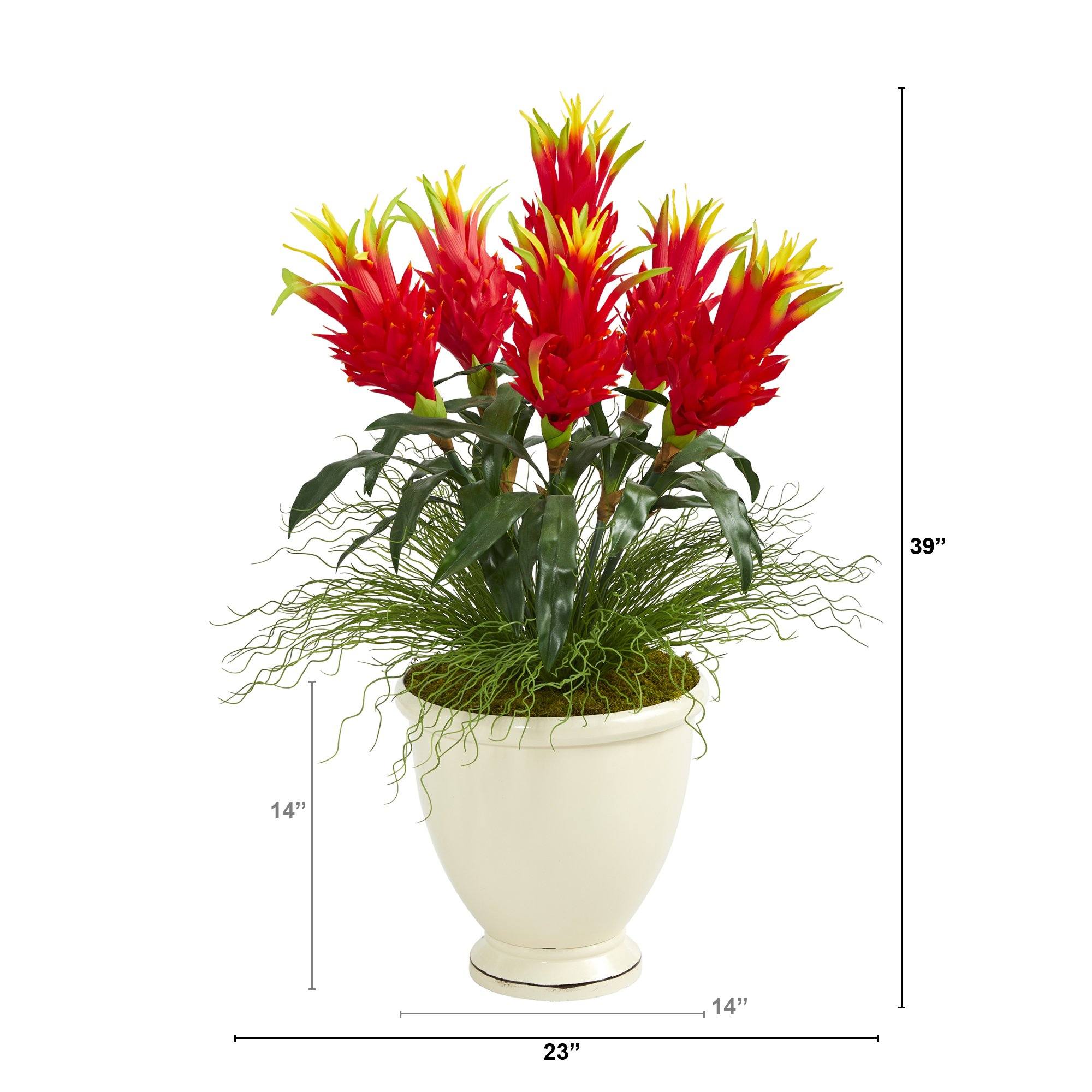 39” Dragon Fruit Artificial Plant in Decorative Urn - Image 3
