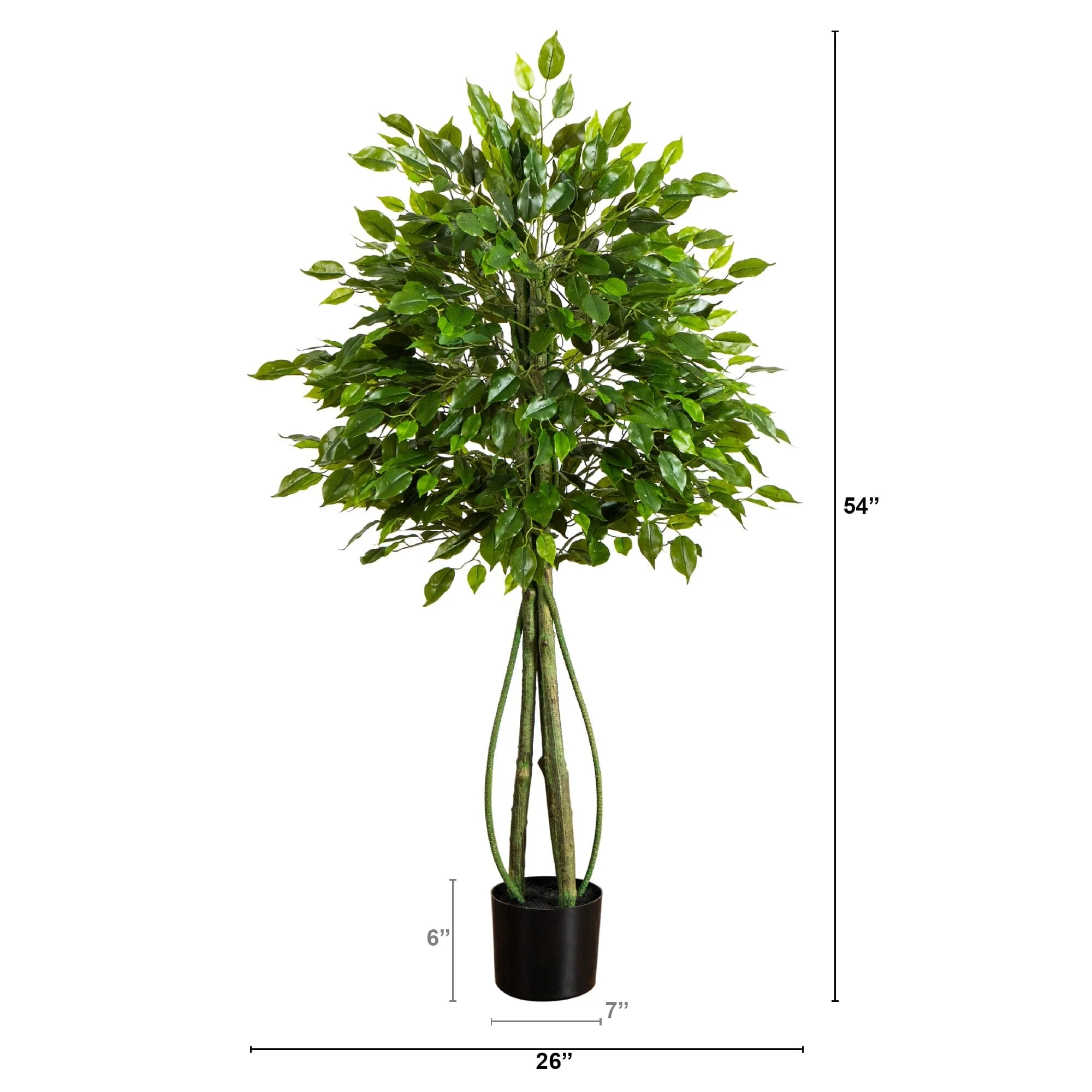 4.5-ft UV Resistant Artificial Ficus Tree (Indoor/Outdoor) - Image 5