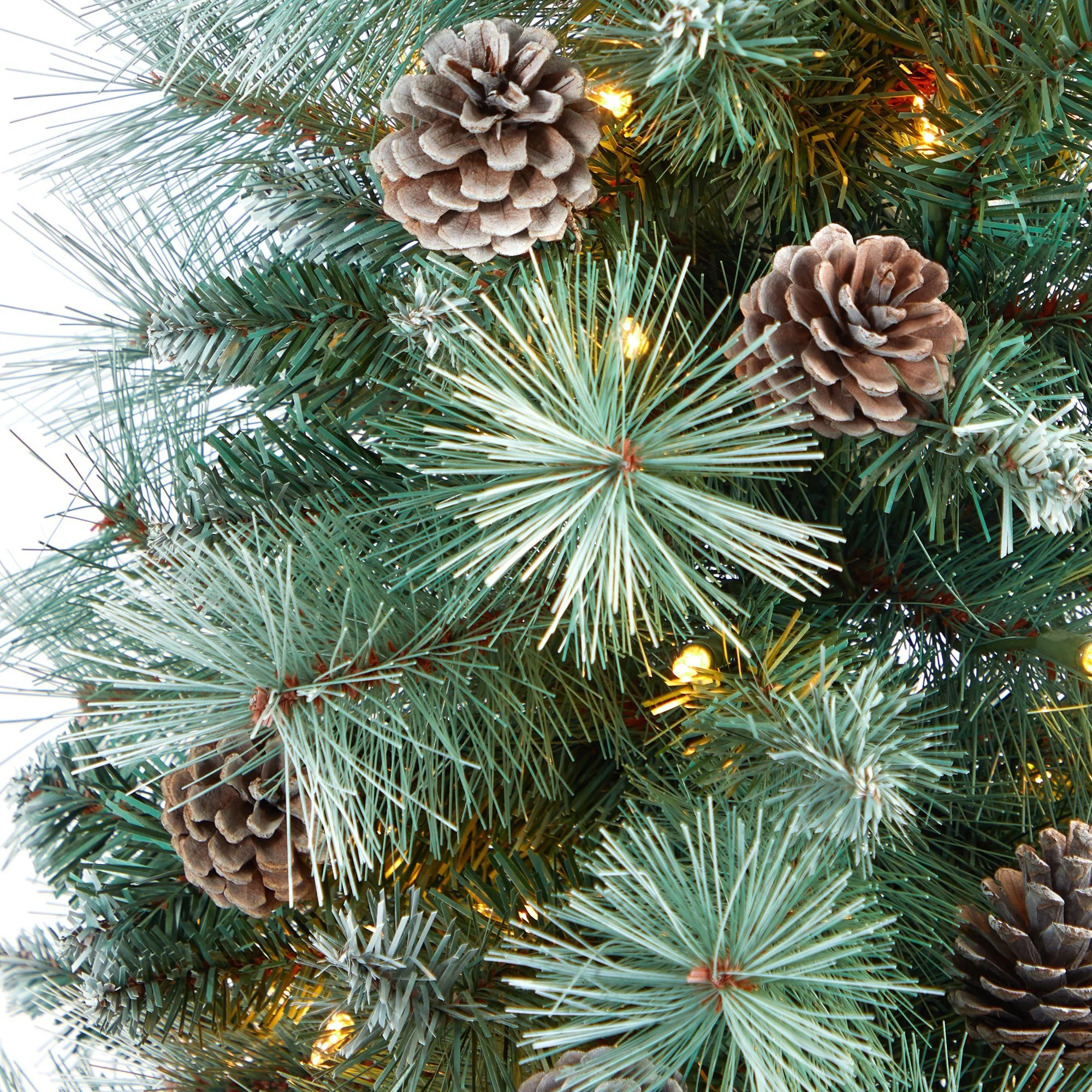 4.5’ Frosted Tip British Columbia Mountain Pine Artificial Christmas Tree with Urn - Image 4