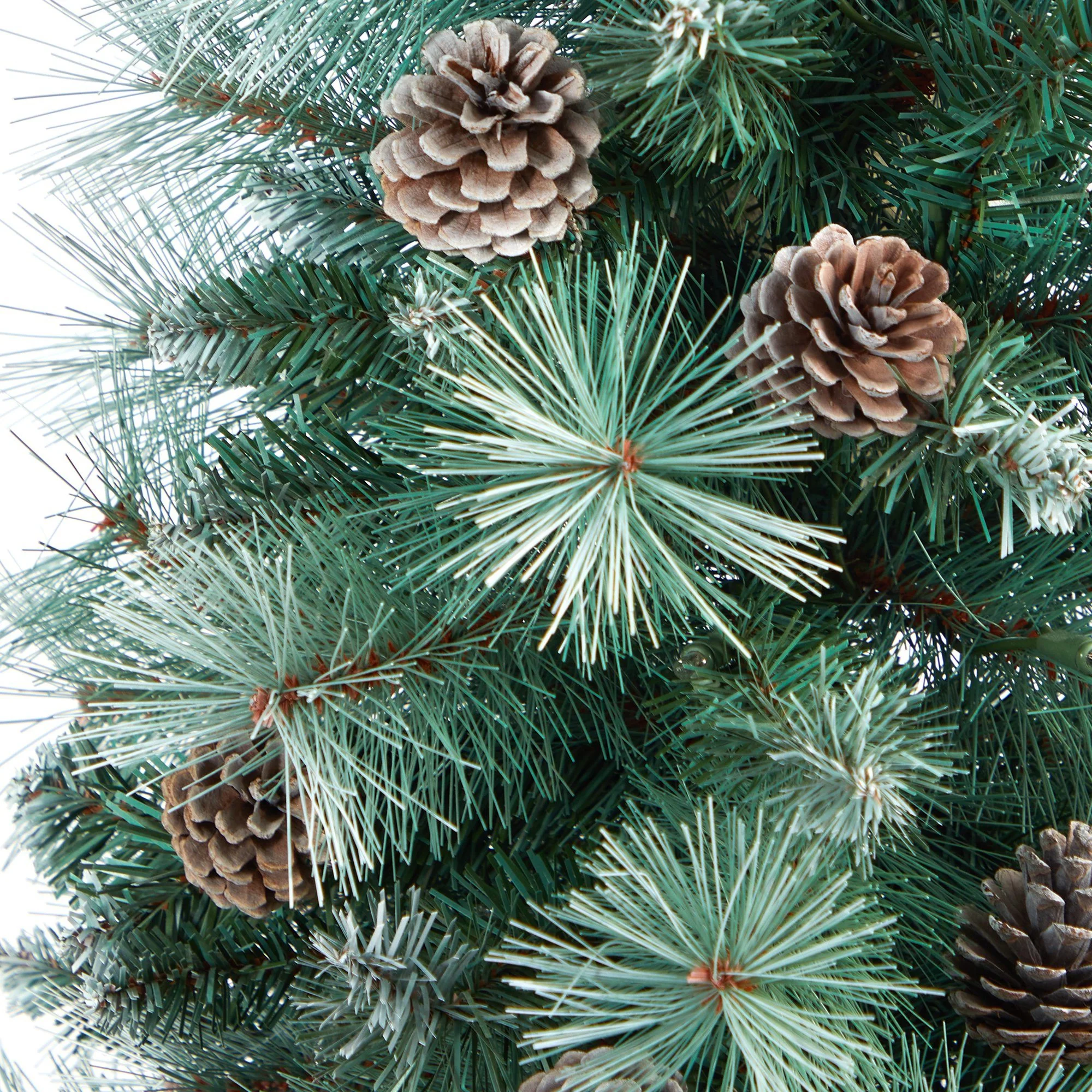 4.5’ Frosted Tip British Columbia Mountain Pine Artificial Christmas Tree with Urn - Image 5