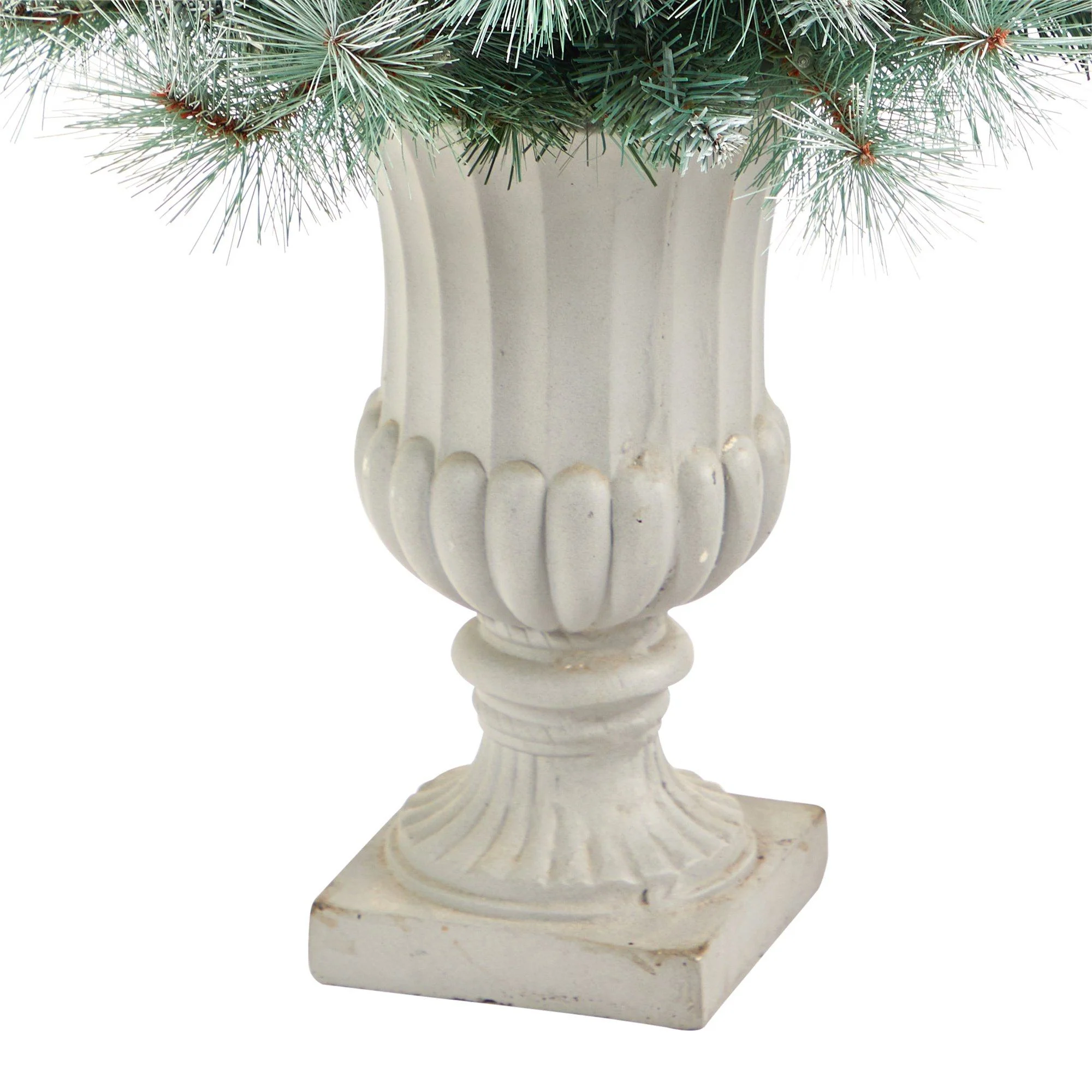 4.5’ Frosted Tip British Columbia Mountain Pine Artificial Christmas Tree with Urn - Image 6