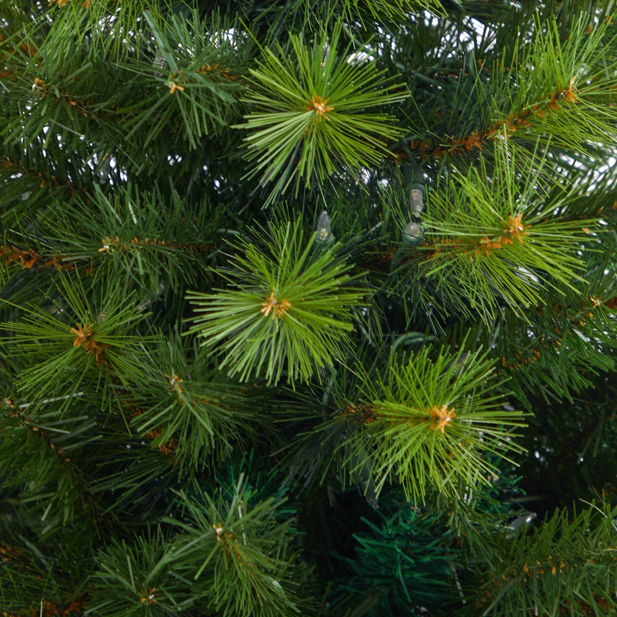 4.5’ Green Valley Pine Artificial Christmas Tree with 100 Warm White LED Lights and 201 Bendable Branches in Decorative Urn - Image 5