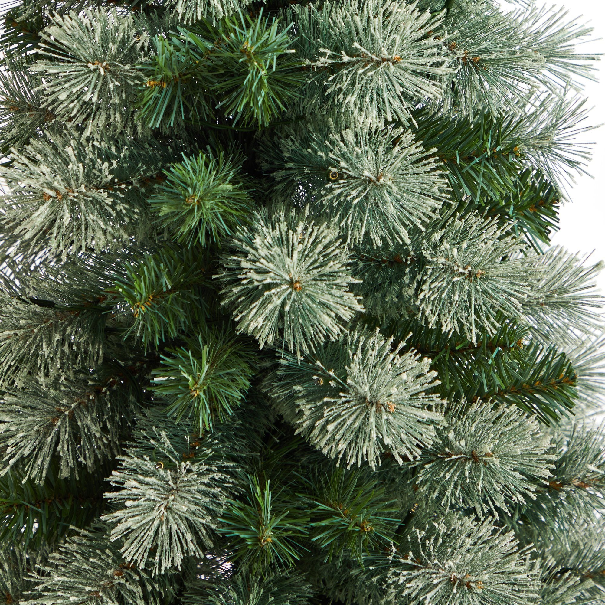 4.5’ Nova Scotia Artificial Christmas Tree in Engraved Geometric Stone Planter - Image 5