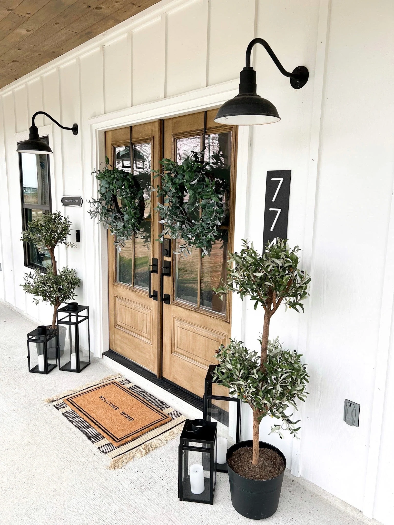 4.5' Olive Double Topiary Silk Tree - Image 10