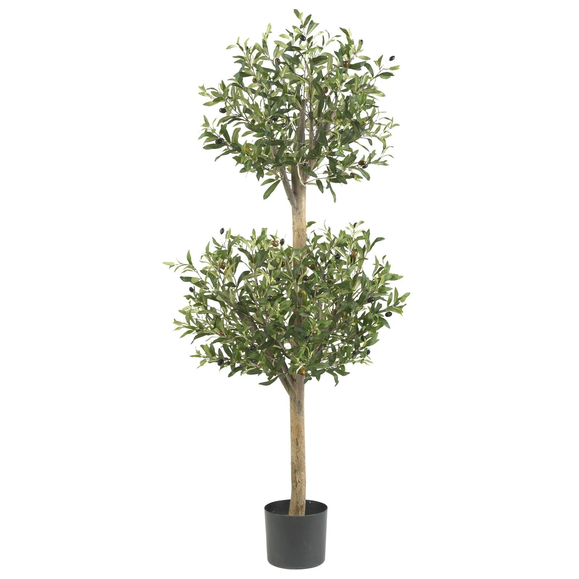 4.5' Olive Double Topiary Silk Tree - Image 11