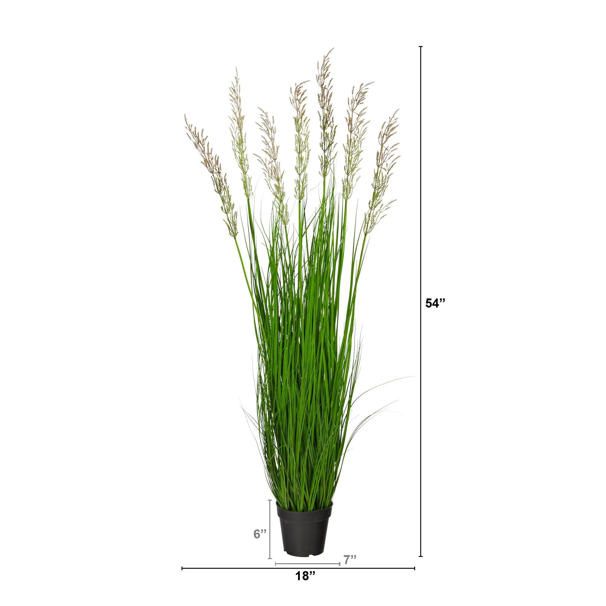 4.5’ Plum Grass Artificial Plant with Warm Plumes - Image 2