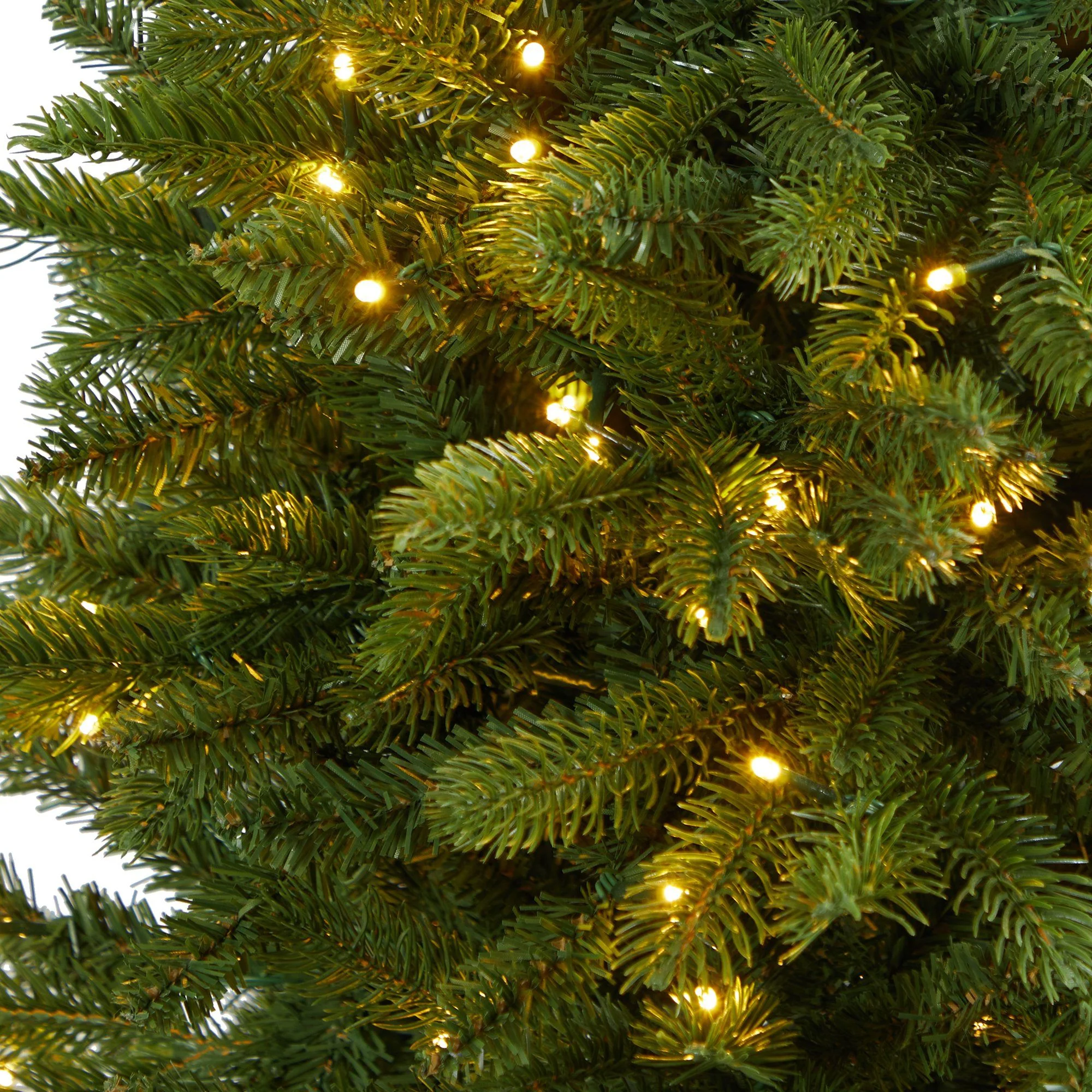 4.5’ Sierra Spruce “Natural Look” Artificial Christmas Tree with 150 Clear LED Lights in Decorative Urn - Image 4
