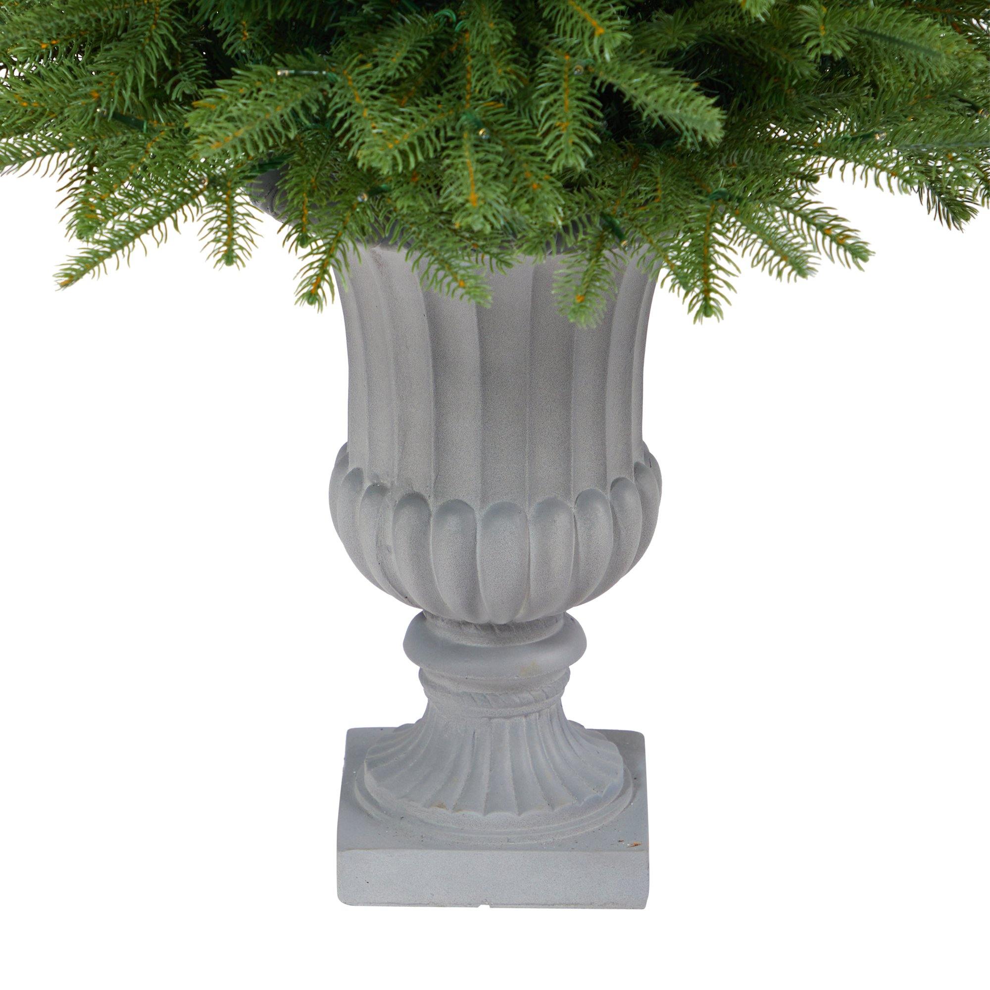 4.5’ Vancouver Fir “Natural Look” Artificial Christmas Tree with 250 Clear LED Lights and 814 Bendable Branches in Decorative Planter - Image 6