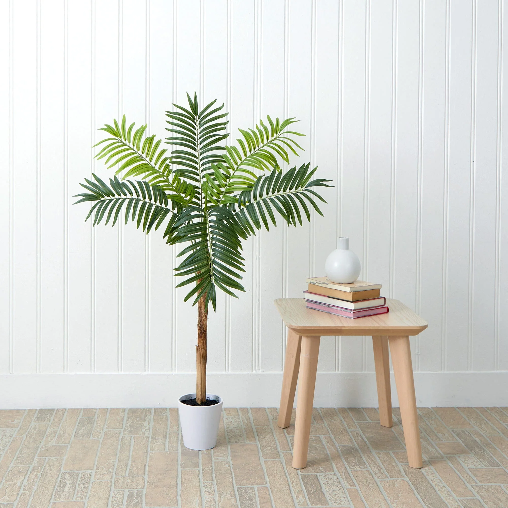 4’ Artificial Areca Palm Tree with Decorative Planter - Image 5