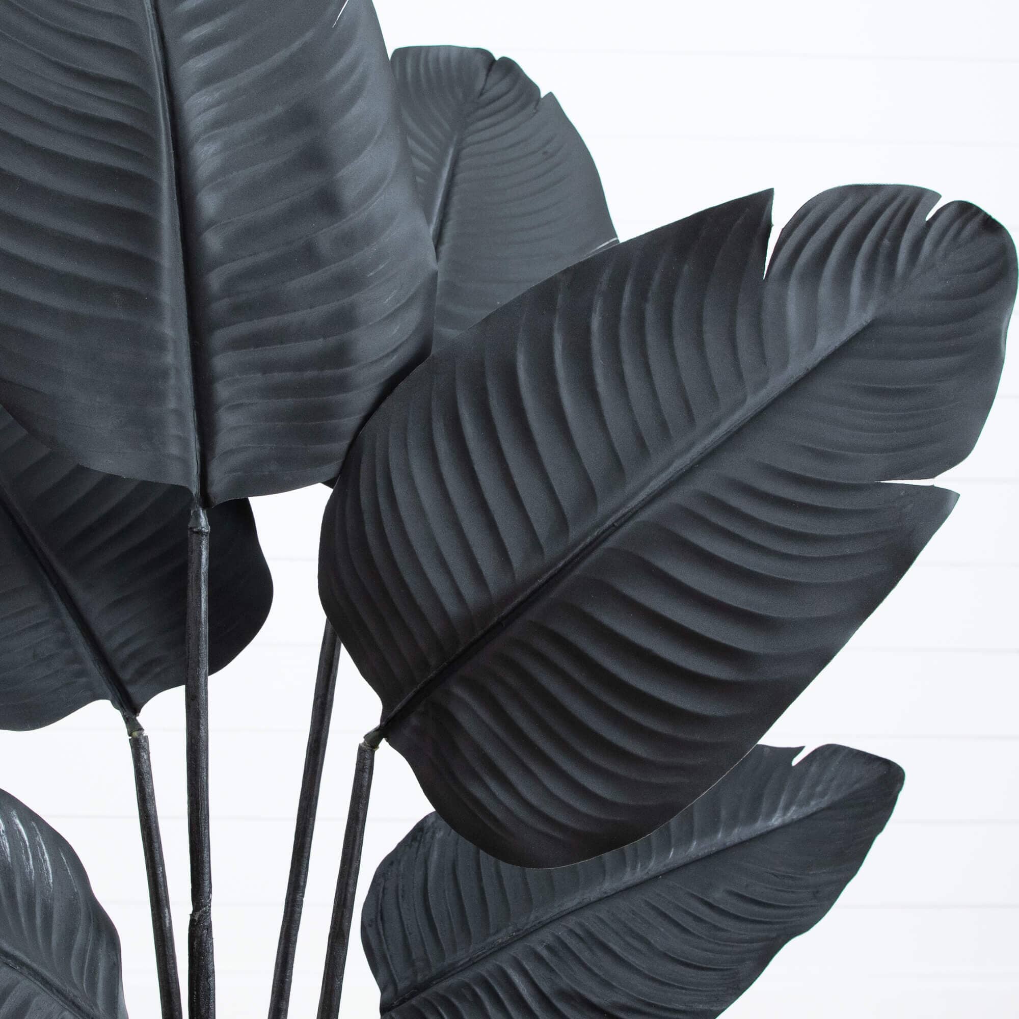 4' Artificial Halloween Black Travelers Palm Tree - Image 2