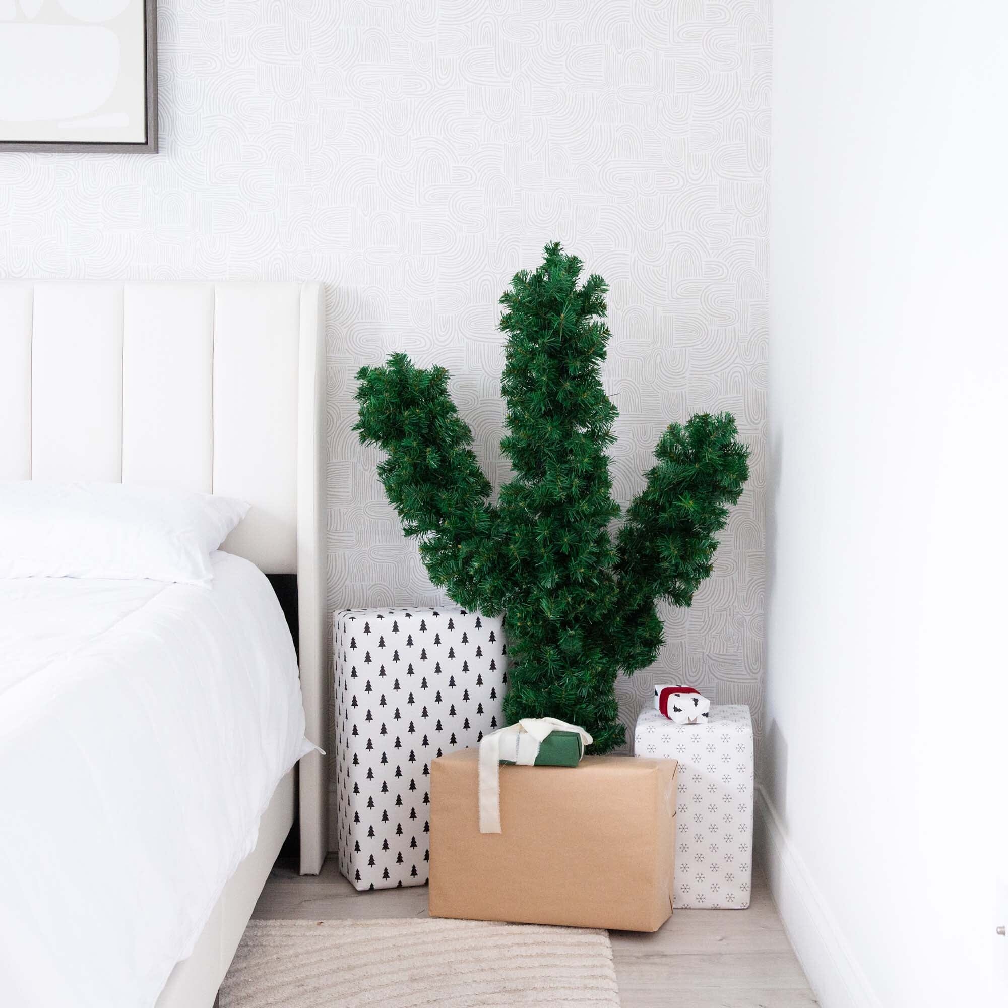 4’ Artificial Cactus Christmas Tree - Image 3