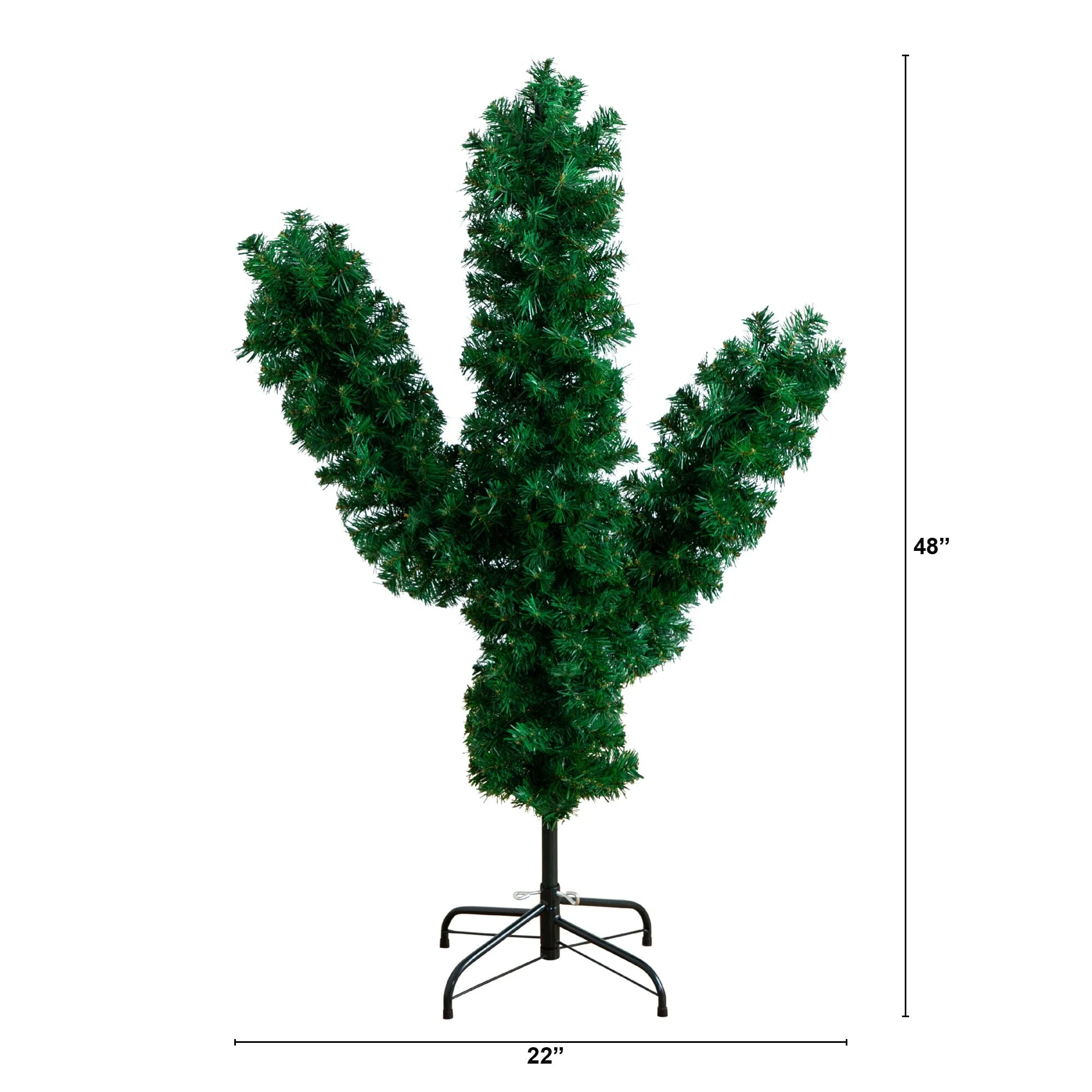4’ Artificial Cactus Christmas Tree - Image 5