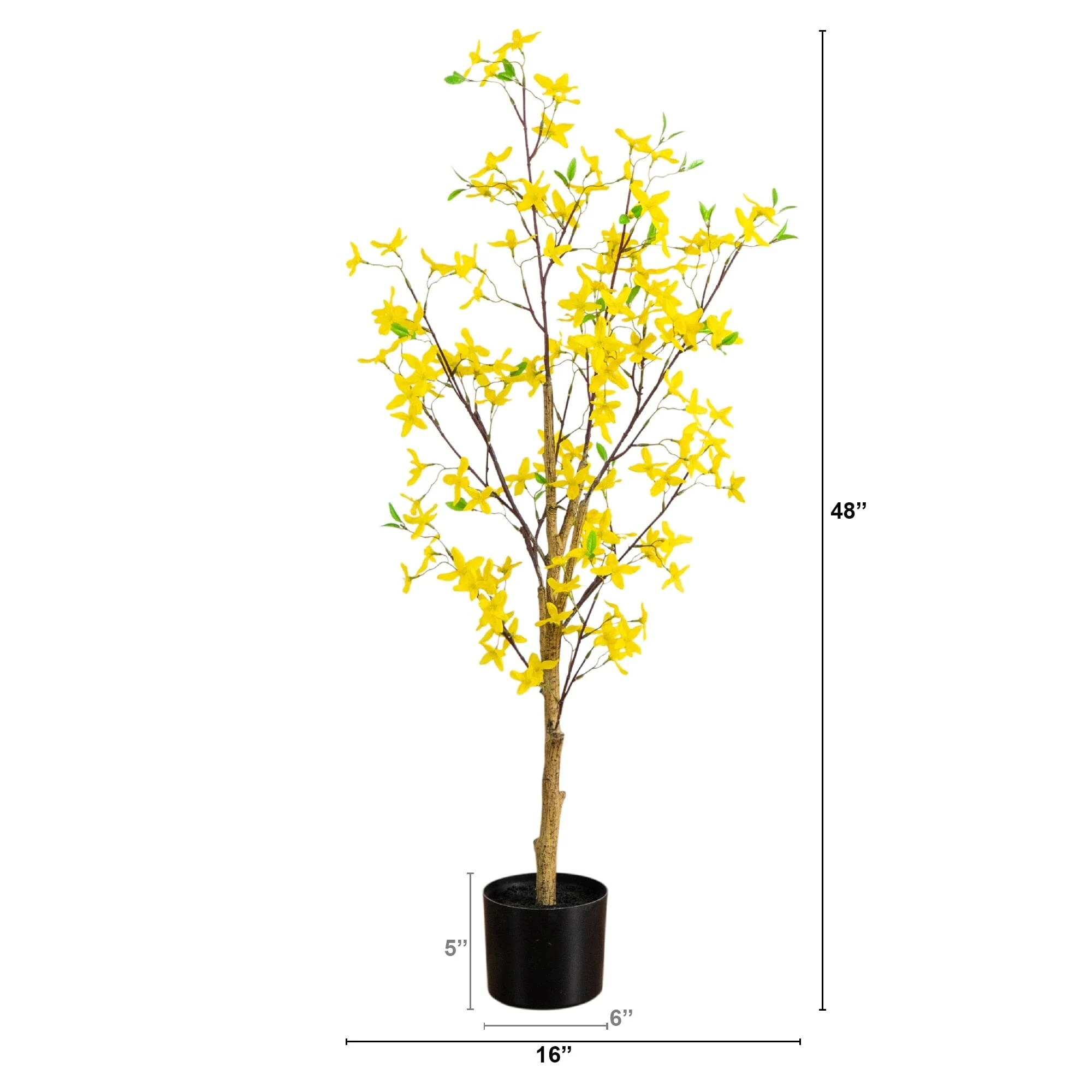 4' Artificial Forsythia Tree - Image 6