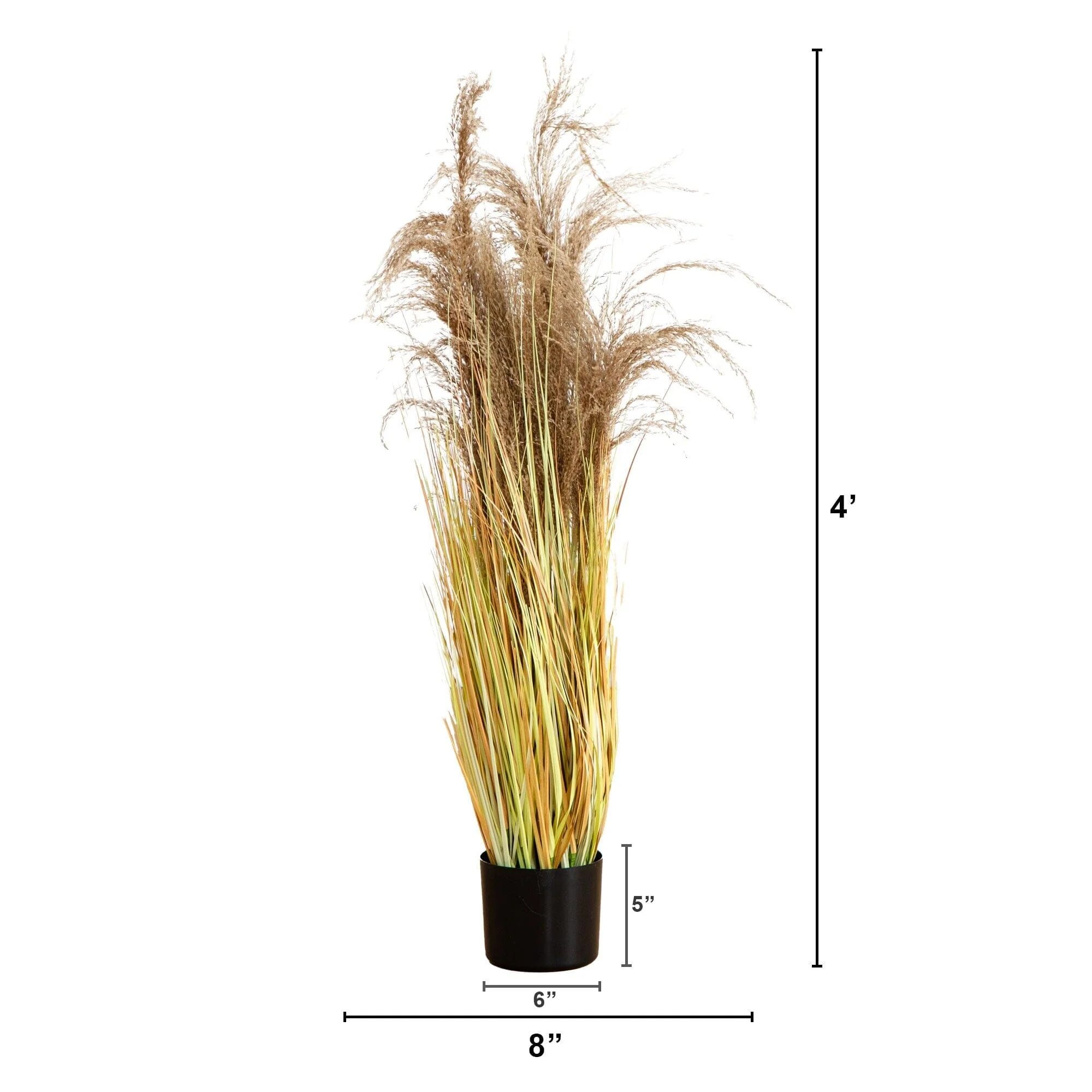 4’ Artificial Pampas Grass - Image 5