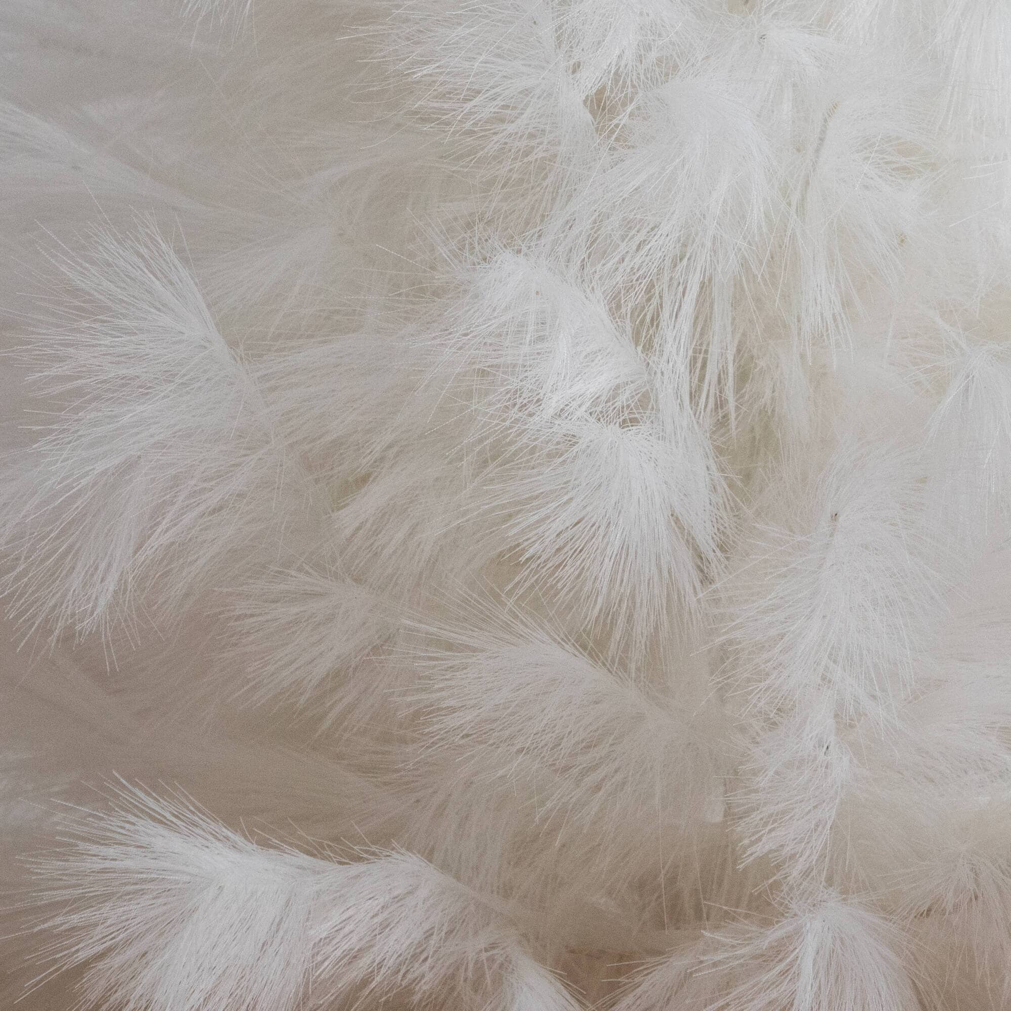 4' Artificial White Pampas Grass Christmas Tree - Image 3